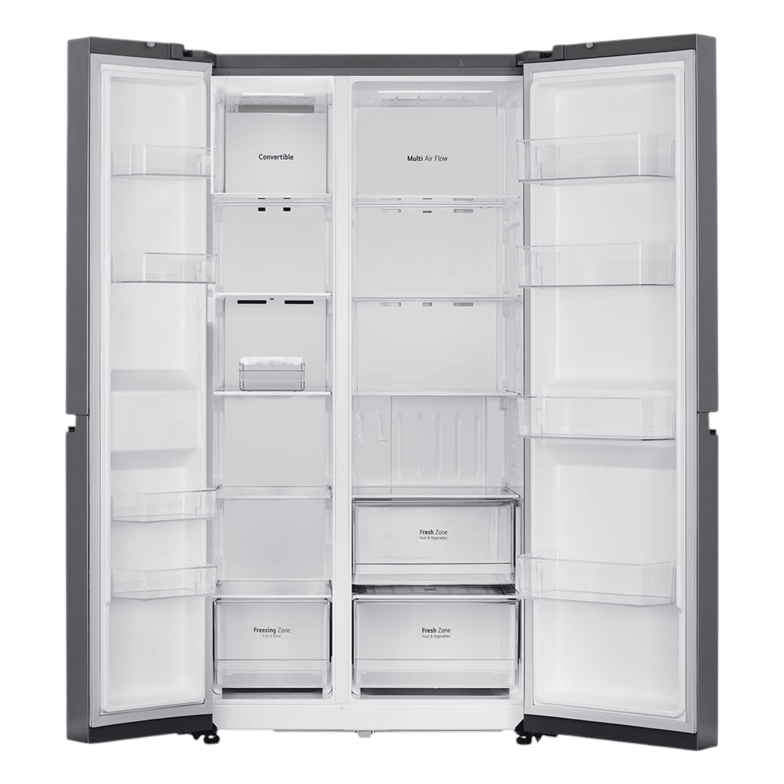 LG 650 Litres 3 Star Frost Free Side by Side Refrigerator with Auto Smart Connect (GL-B257JDS3, Dazzle Steel)_6