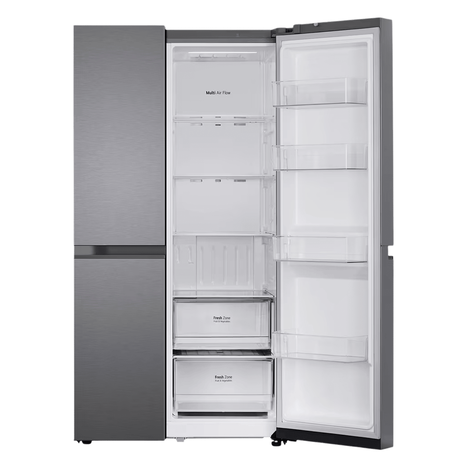 LG 650 Litres 3 Star Frost Free Side by Side Refrigerator with Auto Smart Connect (GL-B257JDS3, Dazzle Steel)_9