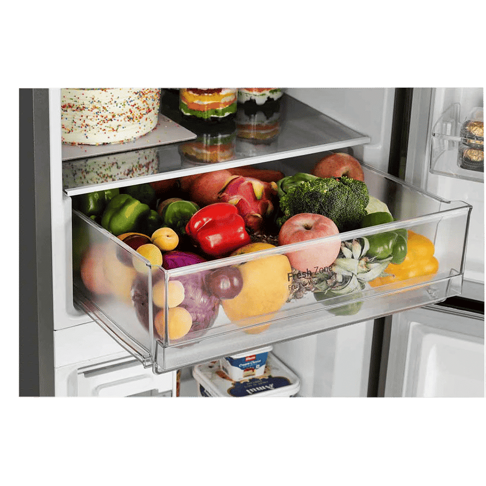 LG 340 Litres 3 Star Frost Free Double Door Bottom Mount Smart Wifi Enabled Convertible Refrigerator with Door Cooling Plus (GL-B382DPZX, Shiny Steel)_10