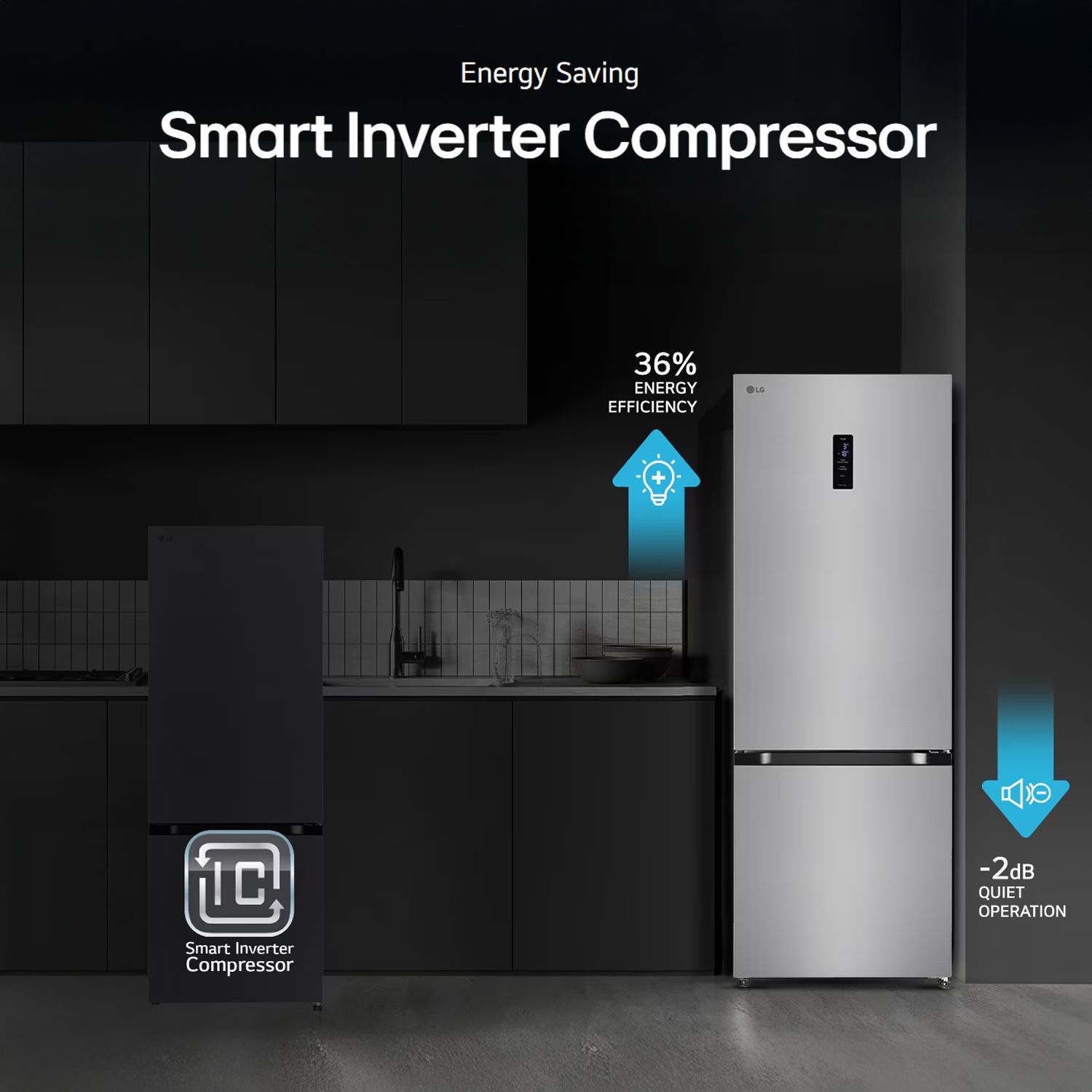 LG 340 Litres 3 Star Frost Free Double Door Bottom Mount Smart Wifi Enabled Convertible Refrigerator with Door Cooling Plus (GL-B382DPZX, Shiny Steel)_16