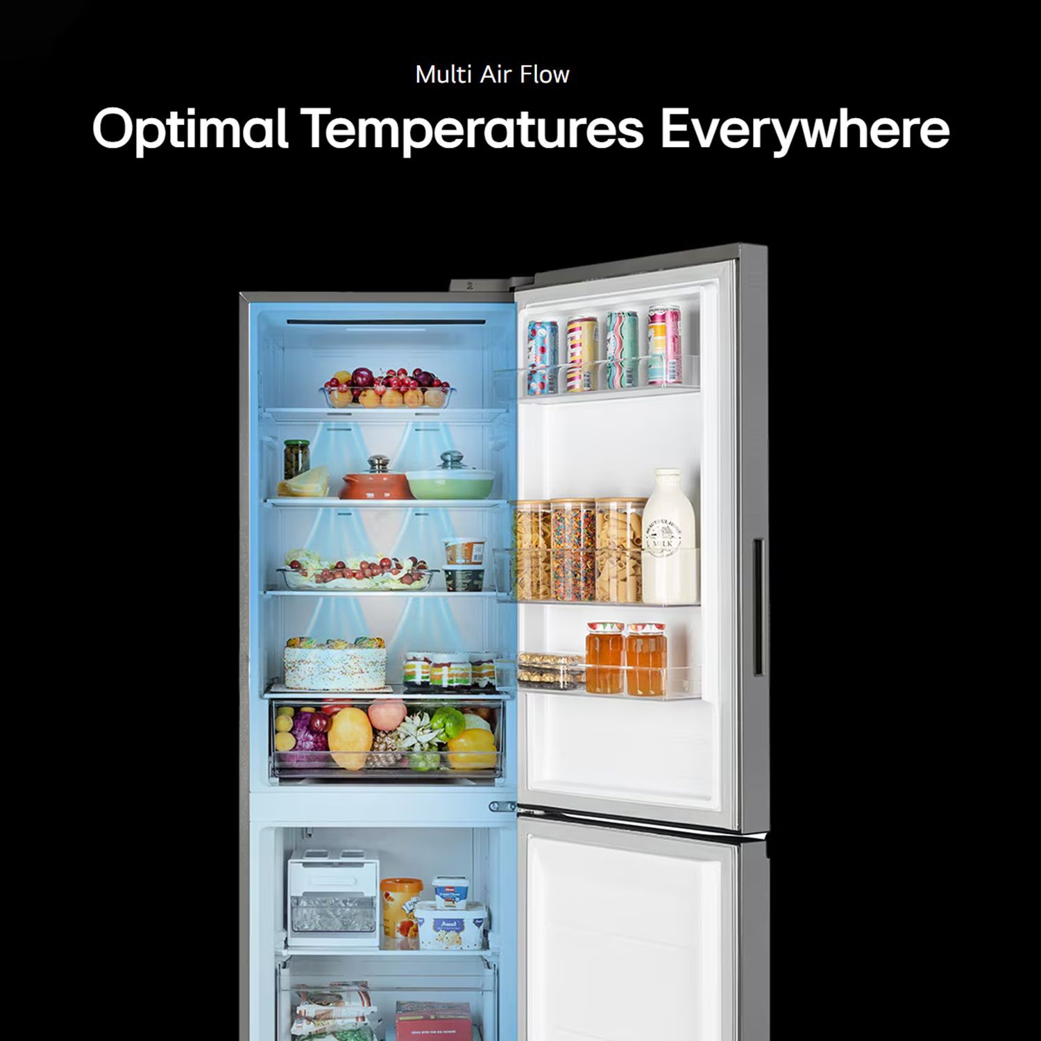 LG 340 Litres 3 Star Frost Free Double Door Bottom Mount Smart Wifi Enabled Convertible Refrigerator with Door Cooling Plus (GL-B382DPZX, Shiny Steel)_17