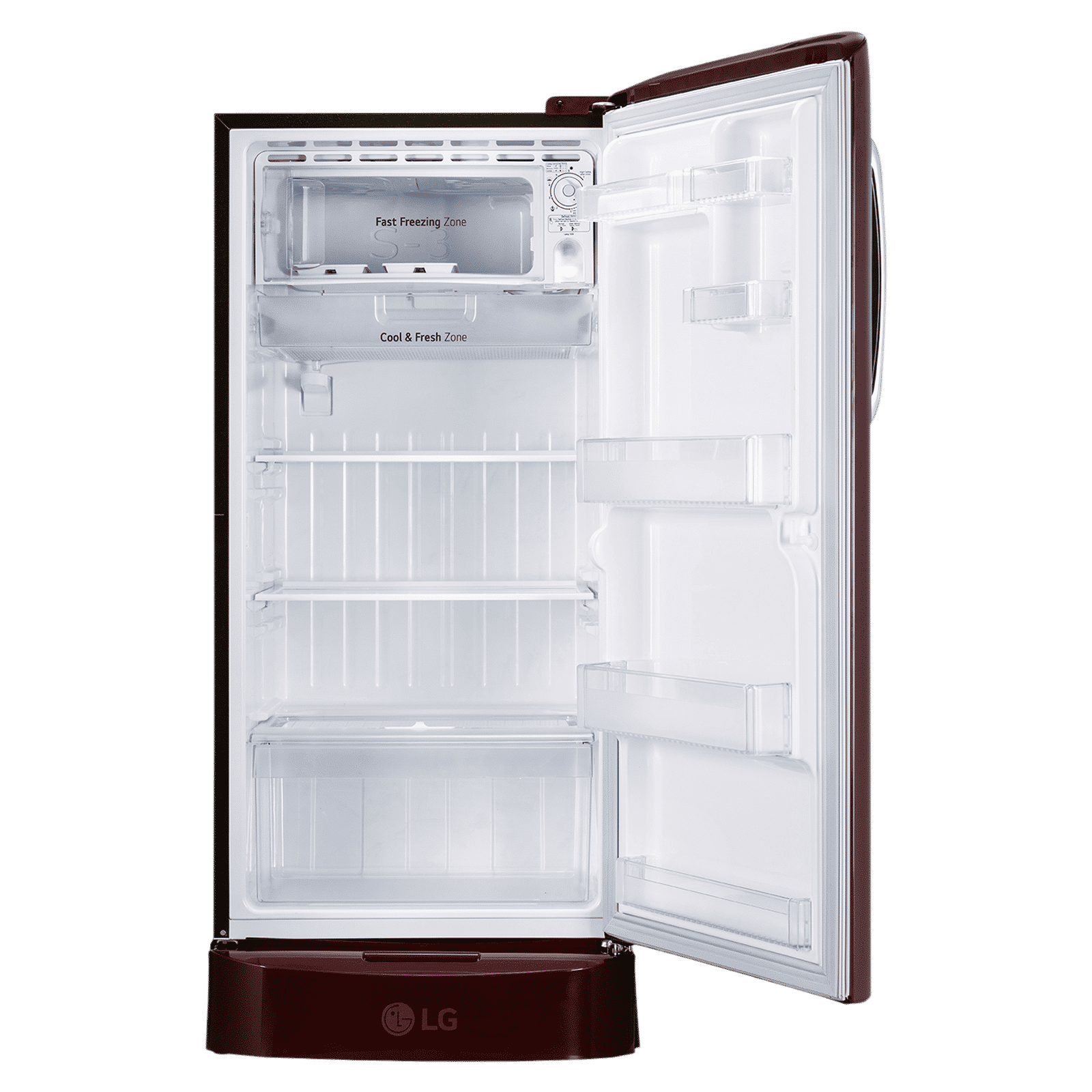 LG 210 Litres 5 Star Direct Cool Single Door Refrigerator with Auto Smart Connect (GL-D231ASMU, Scarlet Marvel) LG 210 Litres 5 Star Direct Cool Single Door Refrigerator with Auto Smart Connect (GL-D231ASMU, Scarlet Marvel)_4