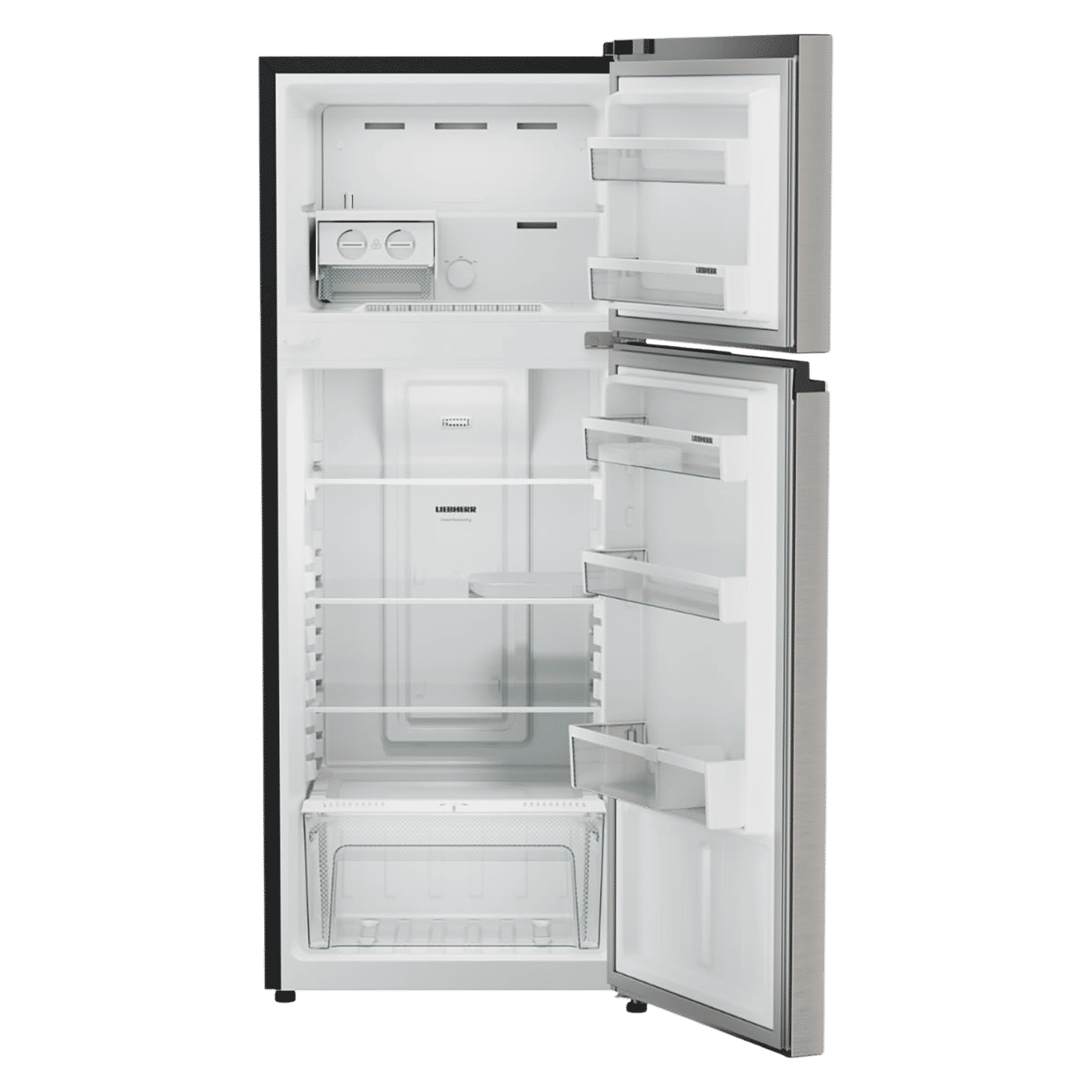 LIEBHERR Cluster 1 245 Litres 2 Star Frost Free Double Door Refrigerator with Bigger Vegetable Basket (TCHgsB 2411, Grey Steel)_4