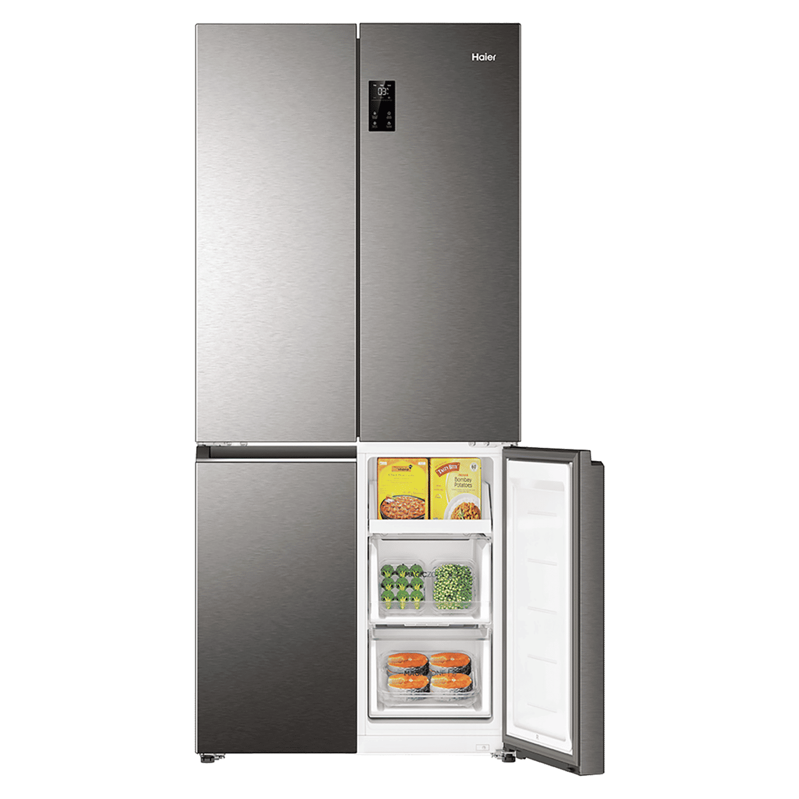 Haier 520 Litres 3 Star Frost Free French Door Convertible Refrigerator with Deo Fresh Technology (HRB-600IS, Inox Steel)_13