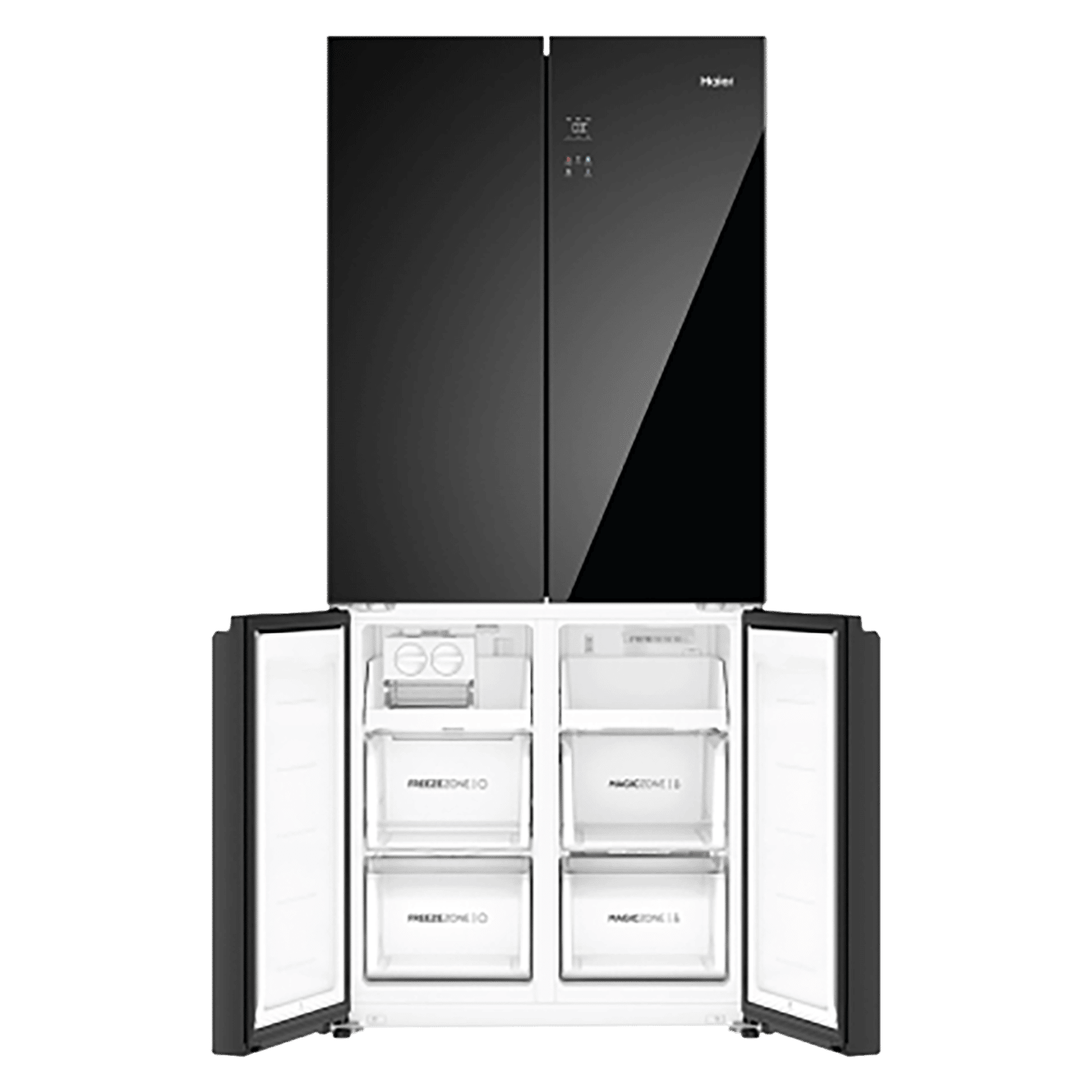 Haier 520 Litres 3 Star Frost Free French Door Convertible Refrigerator with Colorful Digital Display Panel (HRB-600KGU1, Black Glass)_13