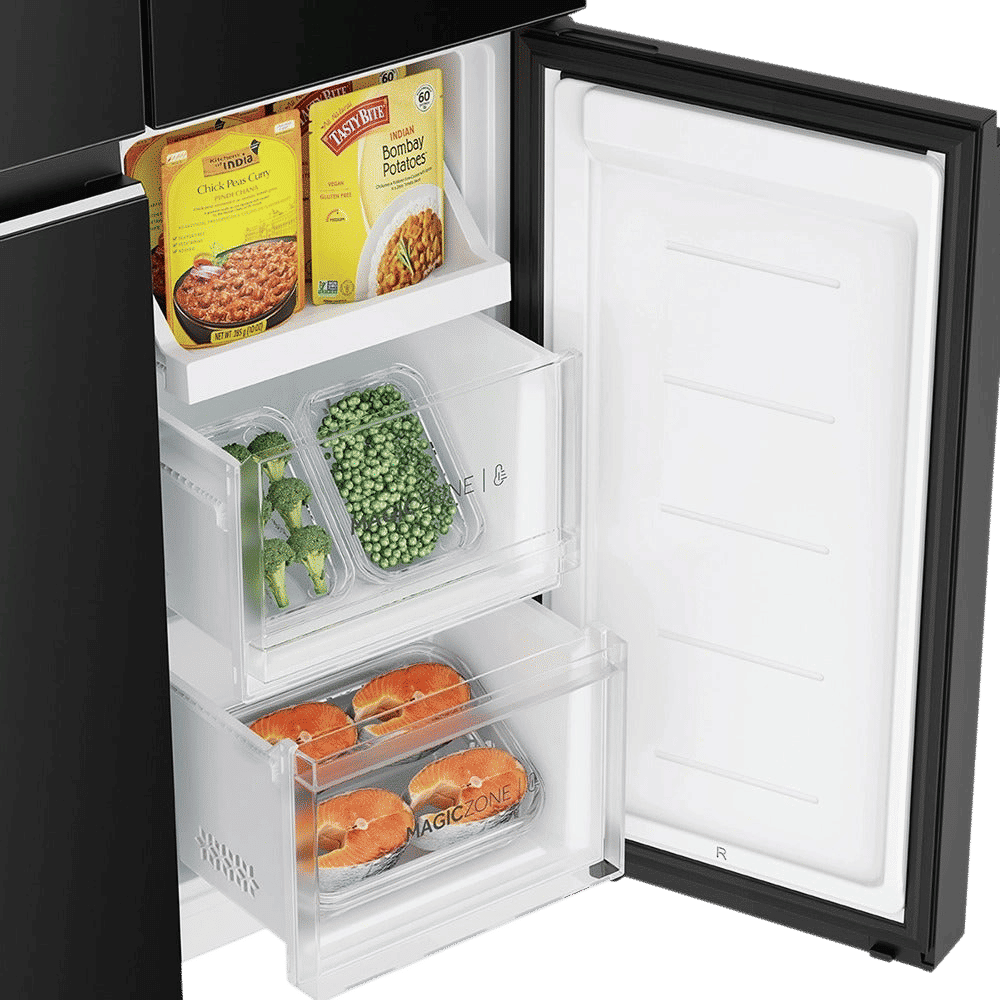Haier 520 Litres 3 Star Frost Free French Door Convertible Refrigerator with Colorful Digital Display Panel (HRB-600KGU1, Black Glass)_18