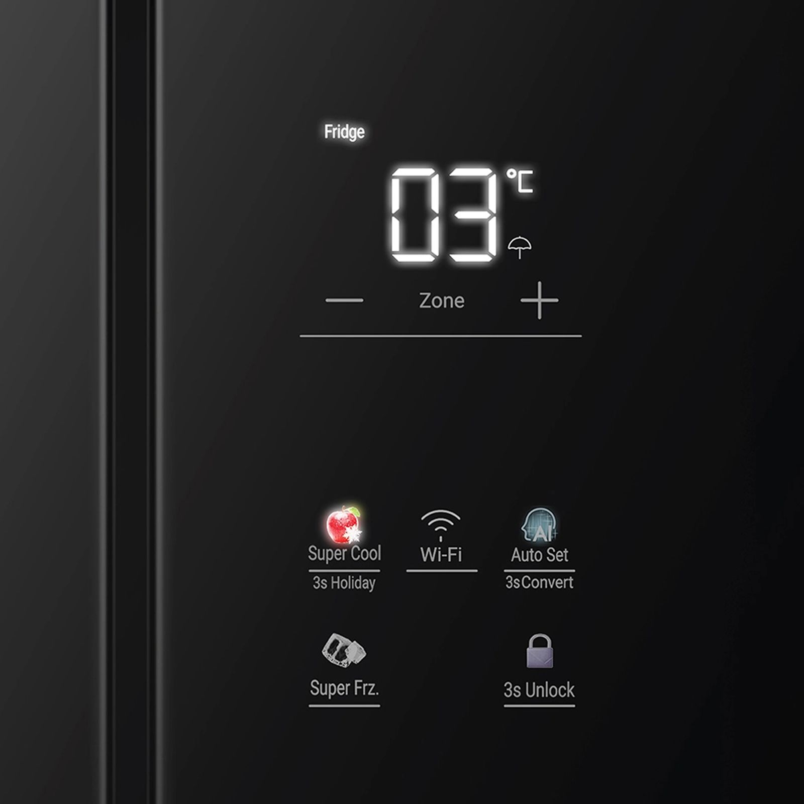 Haier 520 Litres 3 Star Frost Free French Door Convertible Refrigerator with Colorful Digital Display Panel (HRB-600KGU1, Black Glass)_7