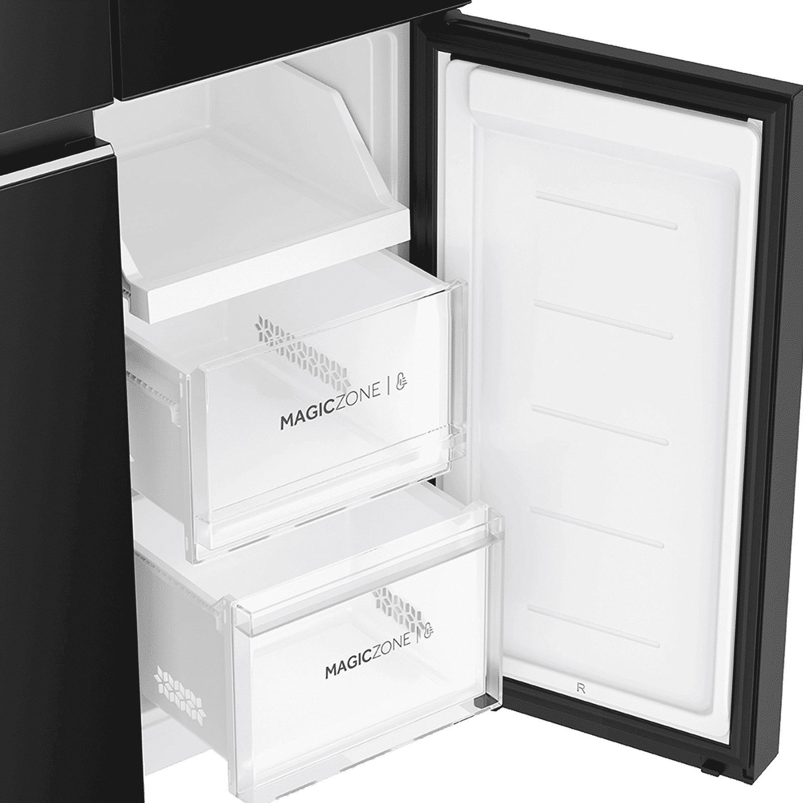 Haier 520 Litres 3 Star Frost Free French Door Convertible Refrigerator with Colorful Digital Display Panel (HRB-600KGU1, Black Glass)_8