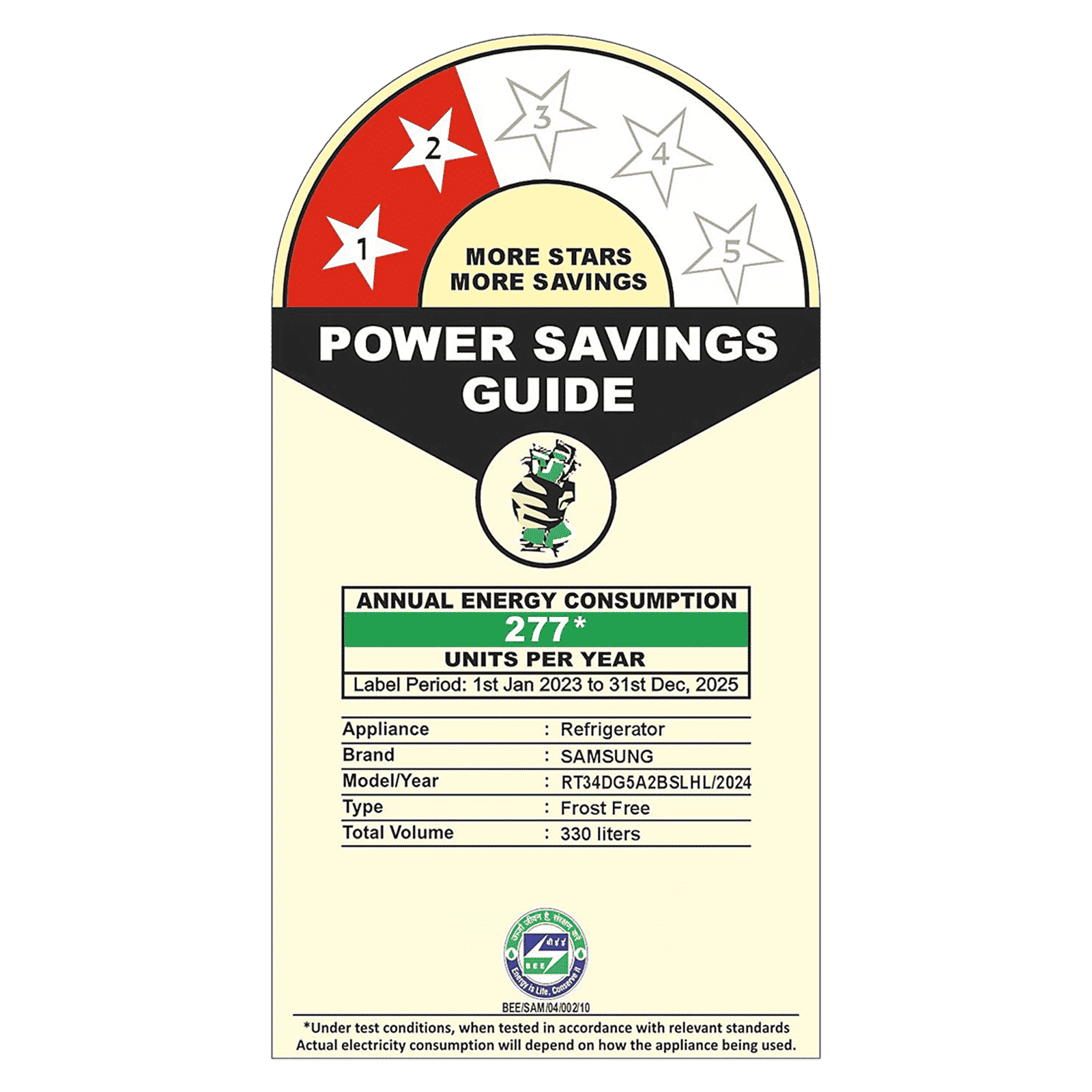 SAMSUNG 330 Litres 2 Star Frost Free Double Door Smart Wifi Enabled Convertible Refrigerator with Bespoke AI (RT34DG5A2BSLHL, EZ Clean Steel)_9