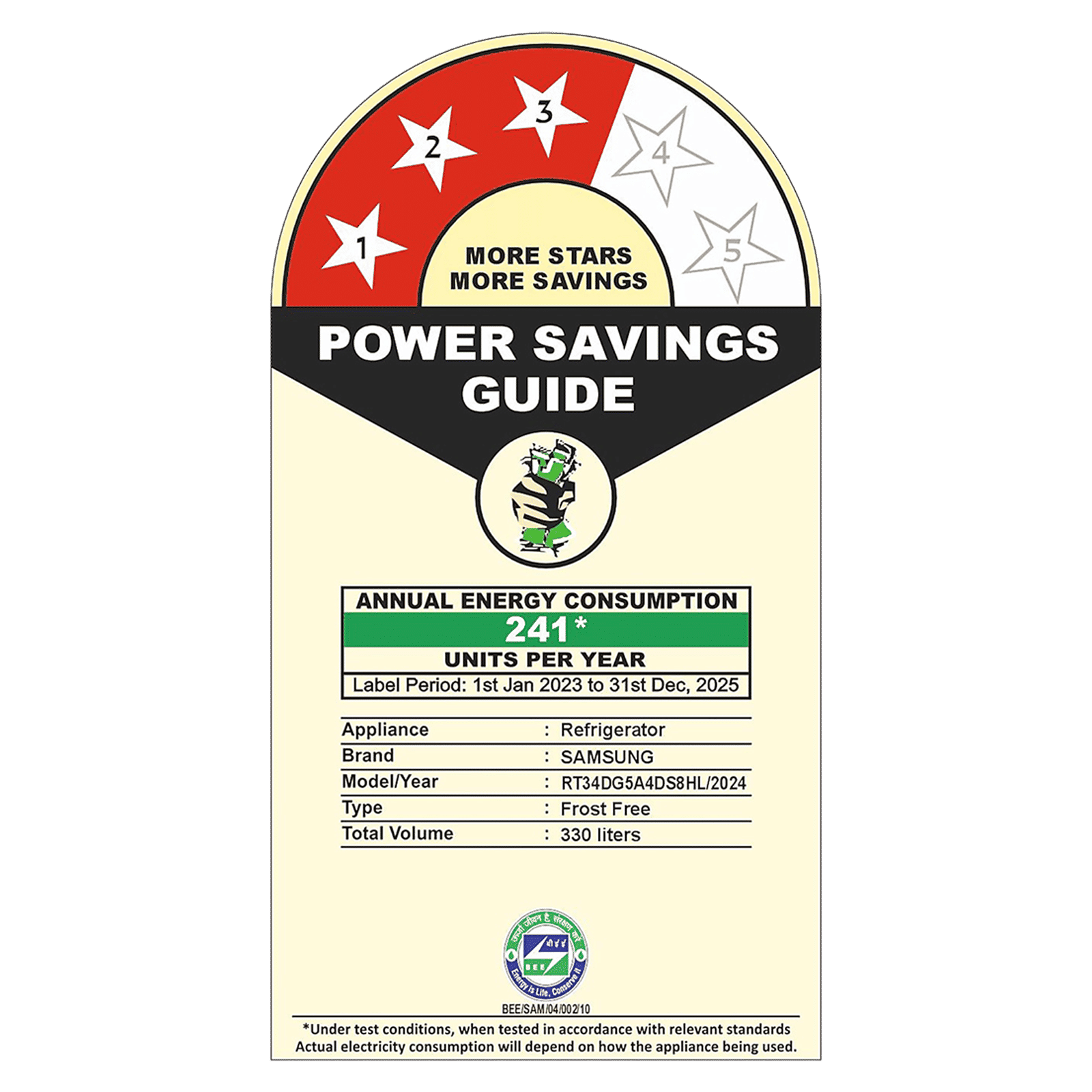 SAMSUNG 330 Litres 3 Star Frost Free Double Door Smart Wifi Enabled Convertible Refrigerator with Bespoke AI (RT34DG5A4DS8HL, Elegant Inox)_11