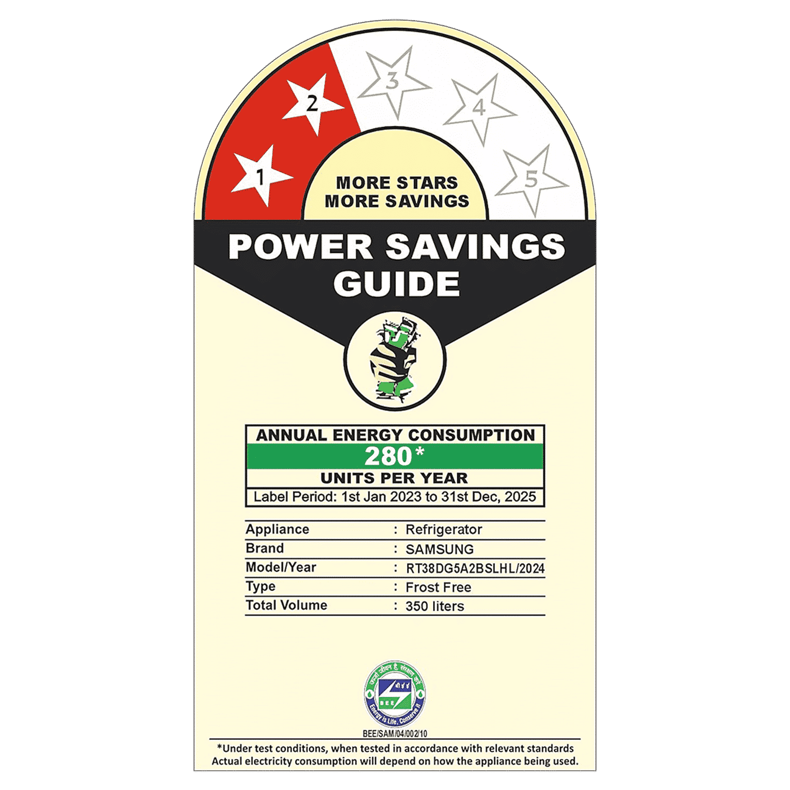 SAMSUNG 350 Litres 2 Star Frost Free Double Door Smart Wifi Enabled Convertible Refrigerator with Bespoke AI (RT38DG5A2BSLHL, Real Stainless)_10