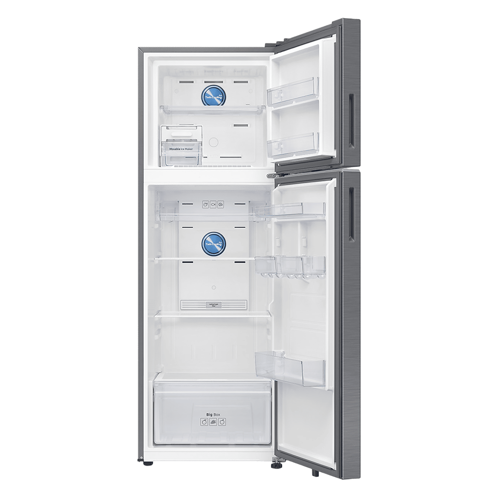 SAMSUNG 350 Litres 3 Star Frost Free Double Door Smart Wifi Enabled Convertible Refrigerator with Bespoke AI (RT38DG5A4DS8HL, Elegant Inox)_6