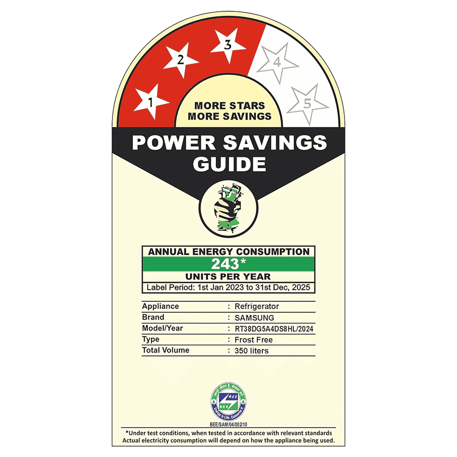 SAMSUNG 350 Litres 3 Star Frost Free Double Door Smart Wifi Enabled Convertible Refrigerator with Bespoke AI (RT38DG5A4DS8HL, Elegant Inox)_8