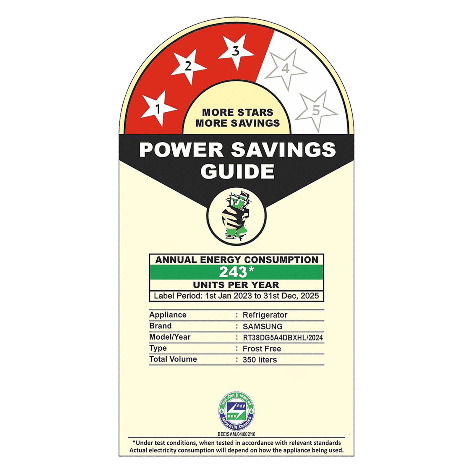 SAMSUNG 350 Litres 3 Star Frost Free Double Door Smart Wifi Enabled Convertible Refrigerator with Bespoke AI (RT38DG5A4DBXHL, Luxe Black)_8