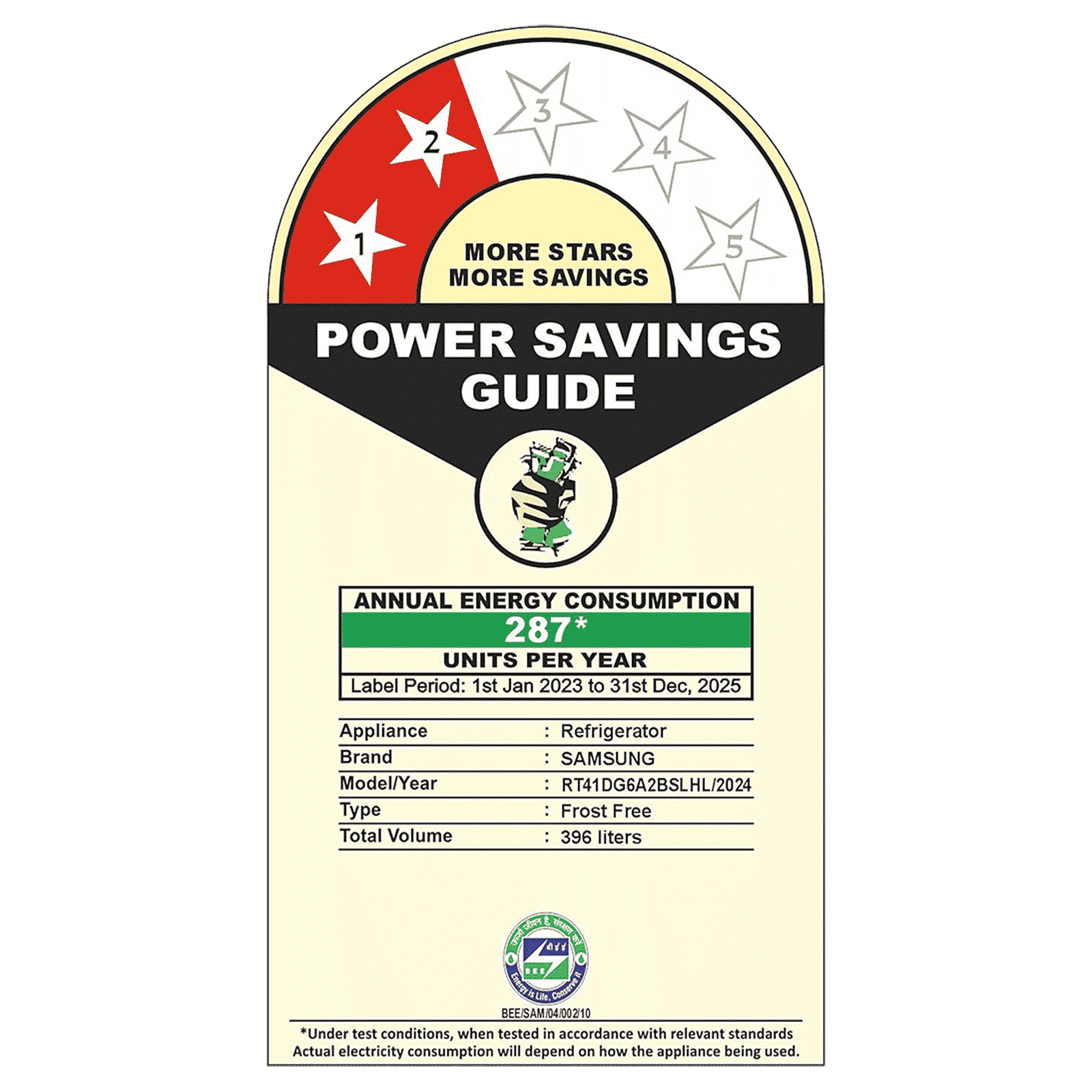 SAMSUNG 396 Litres 2 Star Frost Free Double Door Smart Wifi Enabled Convertible Refrigerator with Bespoke AI (RT41DG6A2BSLHL, Real Stainless)_8