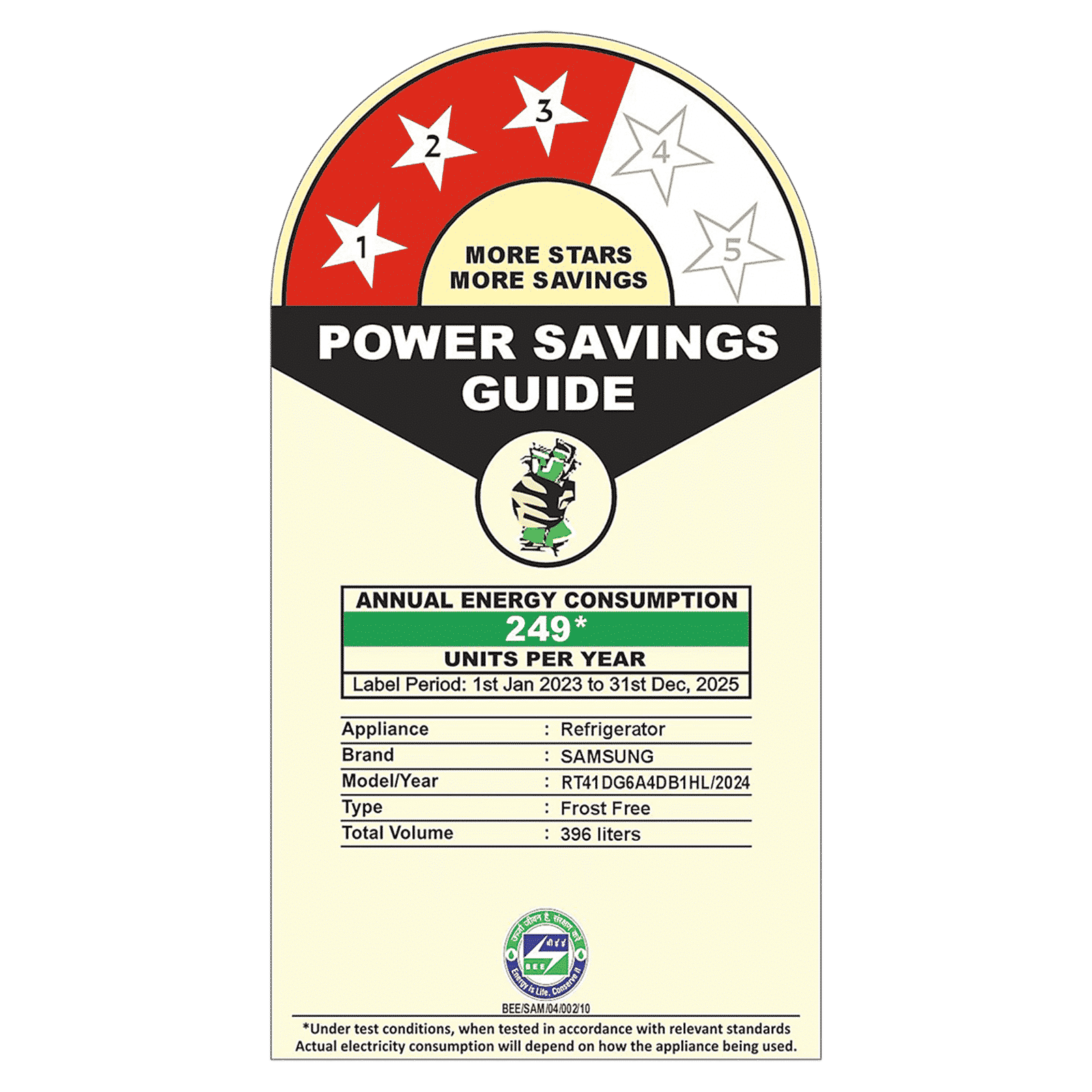 SAMSUNG 396 Litres 3 Star Frost Free Double Door Smart Wifi Enabled Convertible Refrigerator with Bespoke AI (RT41DG6A4DB1HL, Black Matt)_11