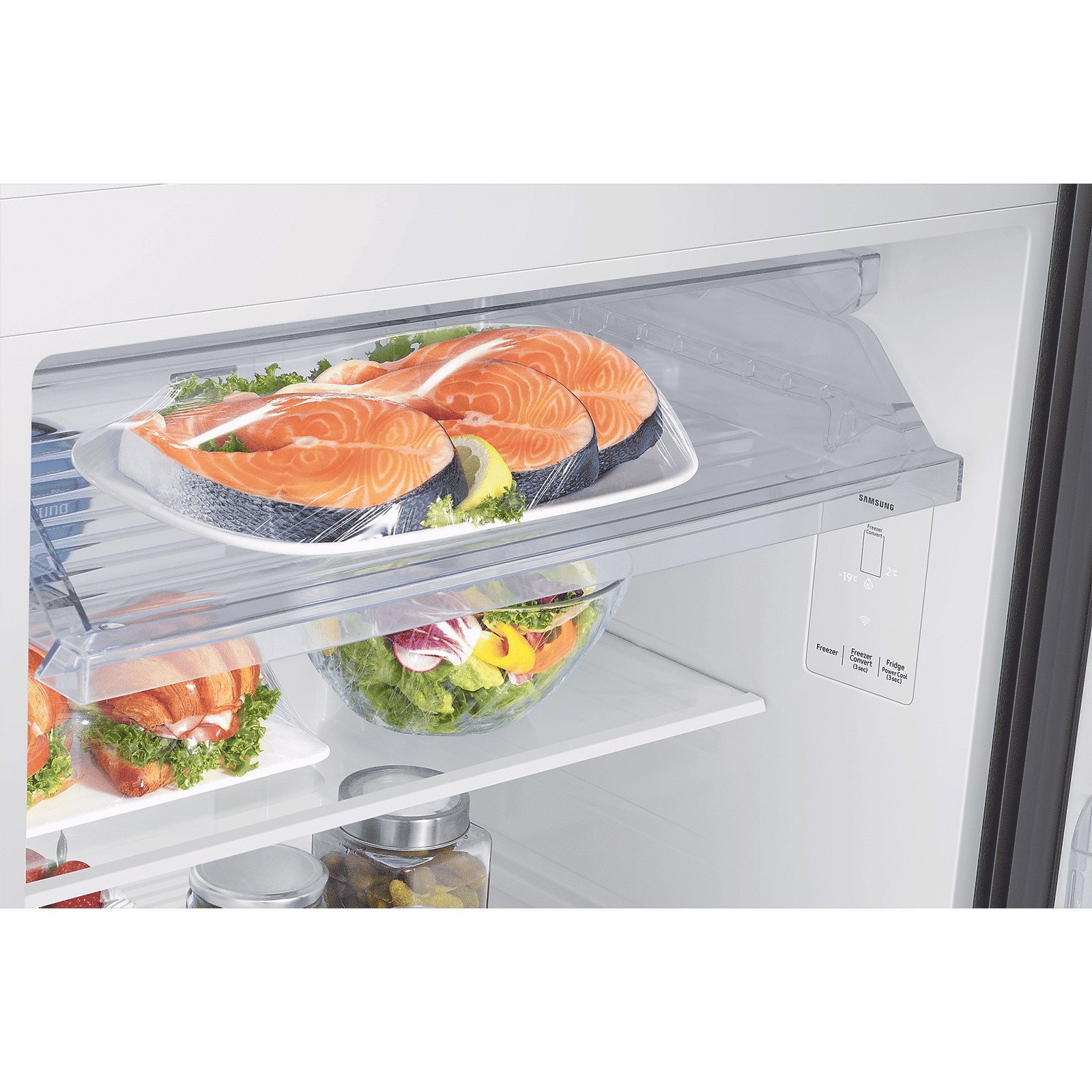 SAMSUNG 396 Litres 3 Star Frost Free Double Door Smart Wifi Enabled Convertible Refrigerator with Bespoke AI (RT41DG6A4DB1HL, Black Matt)_10