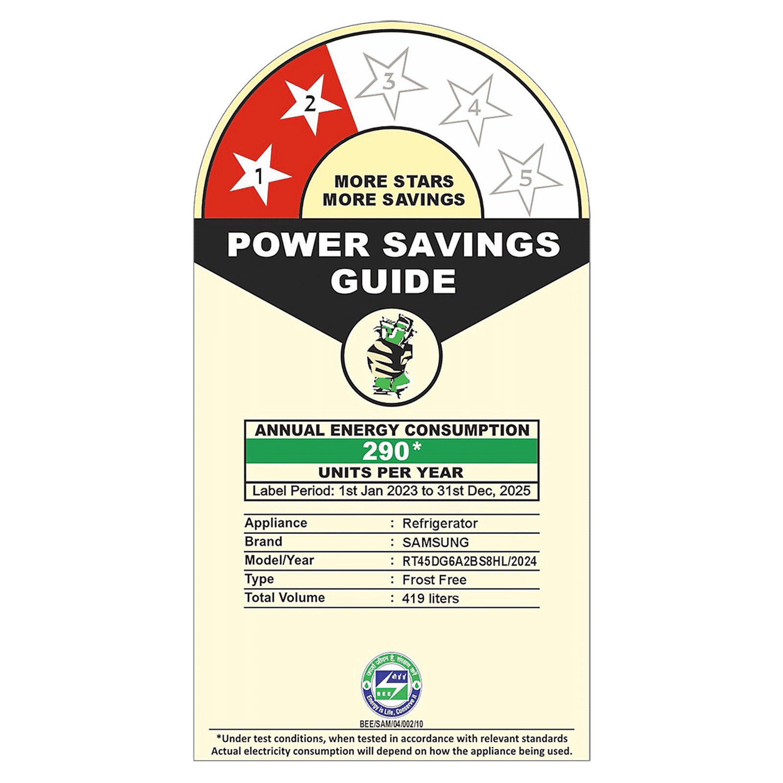 SAMSUNG 419 Litres 2 Star Frost Free Double Door Smart Wifi Enabled Convertible Refrigerator with Bespoke AI (RT45DG6A2BS8HL, Elegant Inox)_10