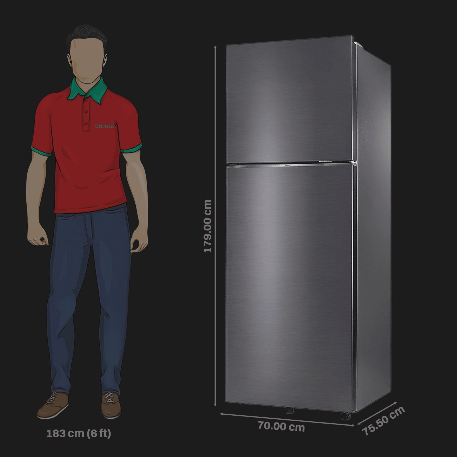 SAMSUNG 419 Litres 3 Star Frost Free Double Door Smart Wifi Enabled Convertible Refrigerator with Bespoke AI (RT45DG6A4DB1HL, Black Matt)_2
