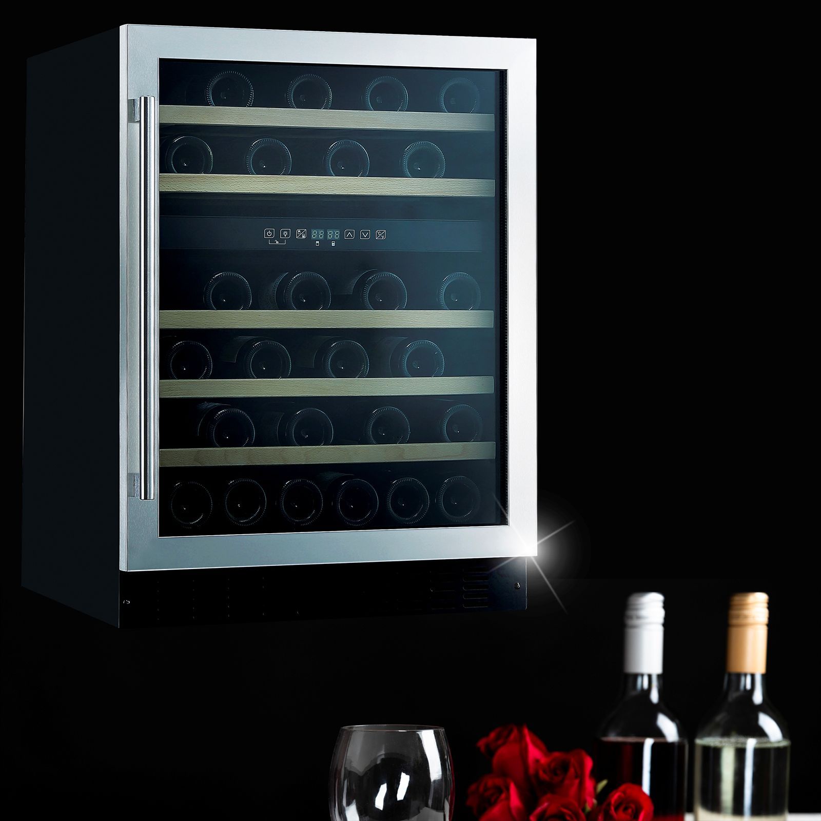 elica 145 Litres 46 Bottles Wine Cooler (LED Display, EWC145S6082, Black)_3