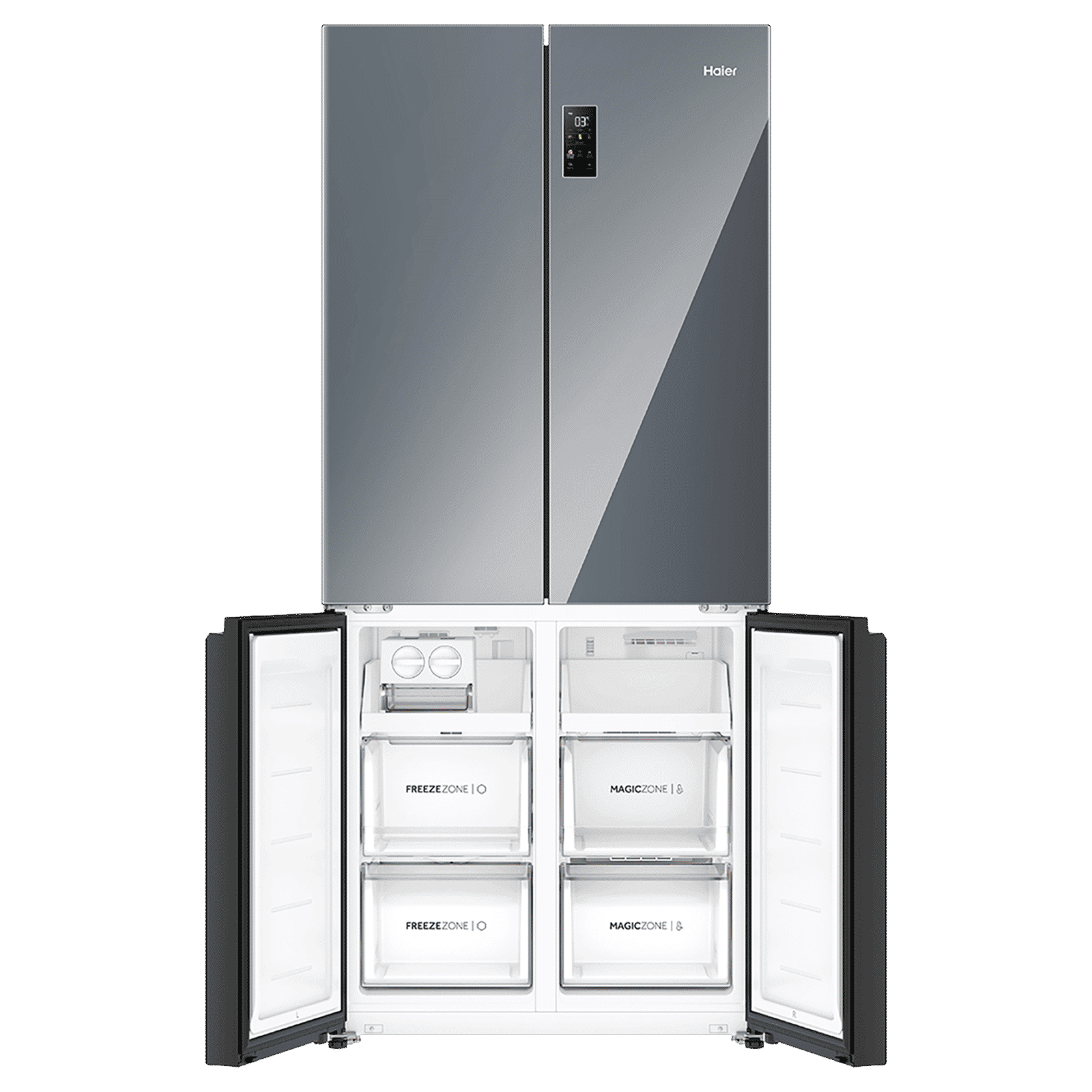 Haier Lumiere 520 Liters 3 Star Frost Free French Door Smart Wifi Enabled Convertible Refrigerator with Colorful Digital Display (HRB-600MGU1, Mirror Glass) Haier Lumiere 520 Liters 3 Star Frost Free French Door Smart Wifi Enabled Convertible Refrigerator with Colorful Digital Display (HRB-600MGU1, Mirror Glass)_9