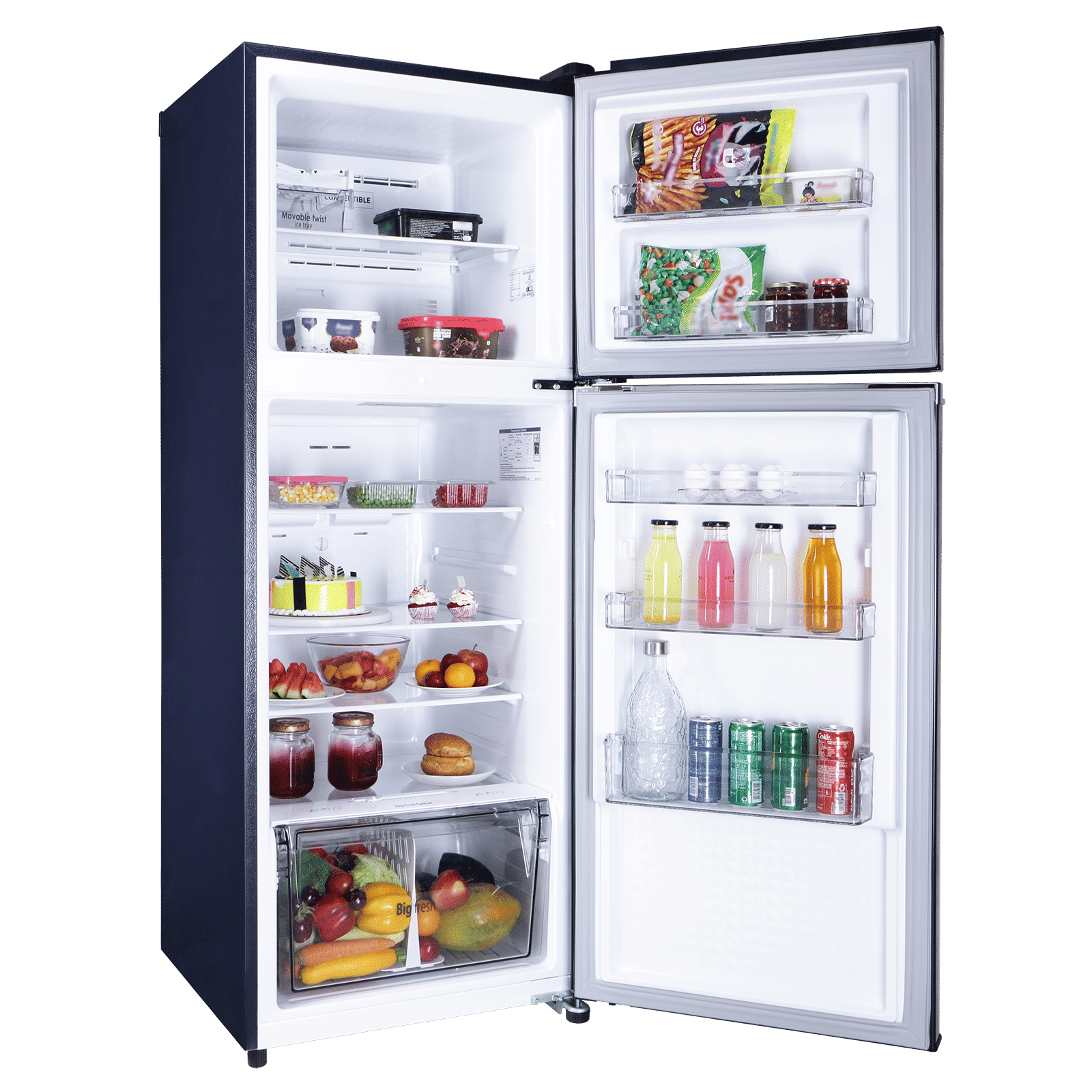 Croma 290 Litres 3 Star Frost Free Double Door Refrigerator with Inverter Technology (CRLR290FID276256, Ocean Blue)_12