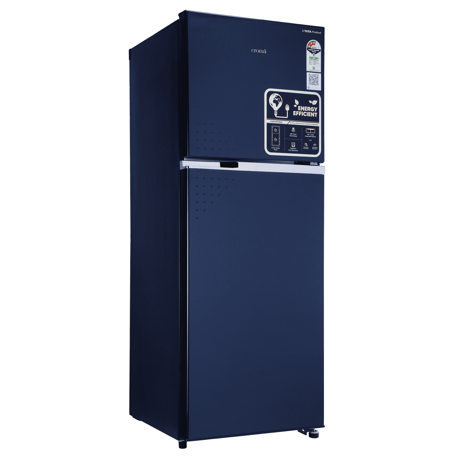Croma 290 Litres 3 Star Frost Free Double Door Refrigerator with Inverter Technology (CRLR290FID276256, Ocean Blue) Croma 290 Litres 3 Star Frost Free Double Door Refrigerator with Inverter Technology (CRLR290FID276256, Ocean Blue)_15