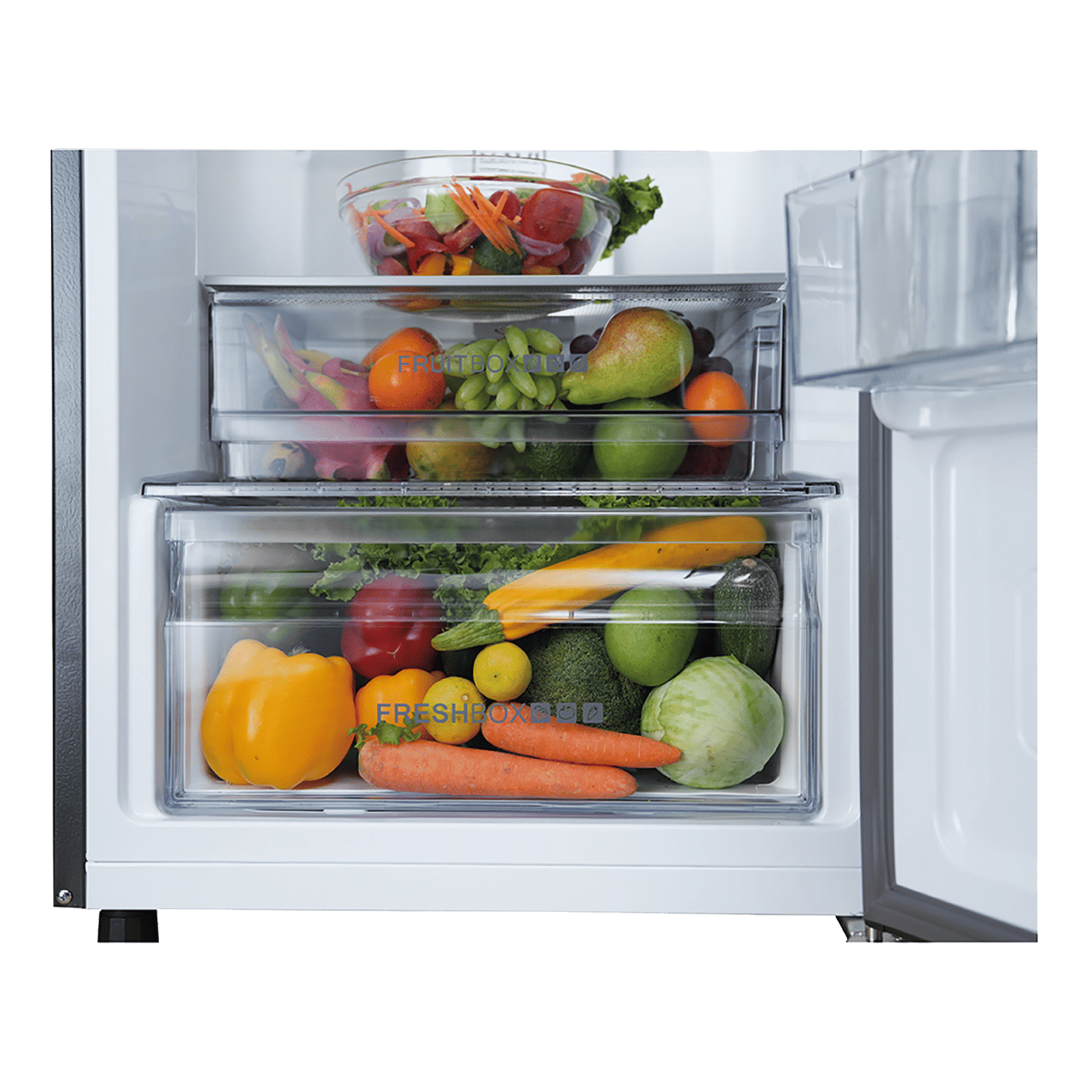 Haier 240 Litres 2 Star Frost Free Double Door Convertible Refrigerator with Turbo Icing Technology (HRF-2902IBGB-P, GE Black)_8