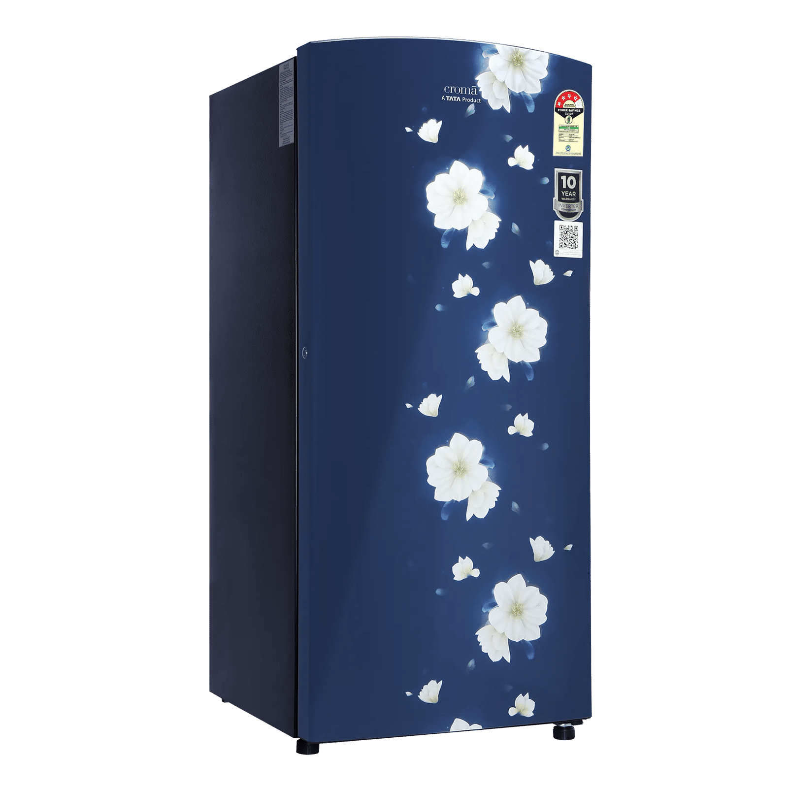 Croma 187 Litres 4 Star Direct Cool Single Door Refrigerator with Inverter Technology (CRLR187DIF302707, Floral Blue)_13