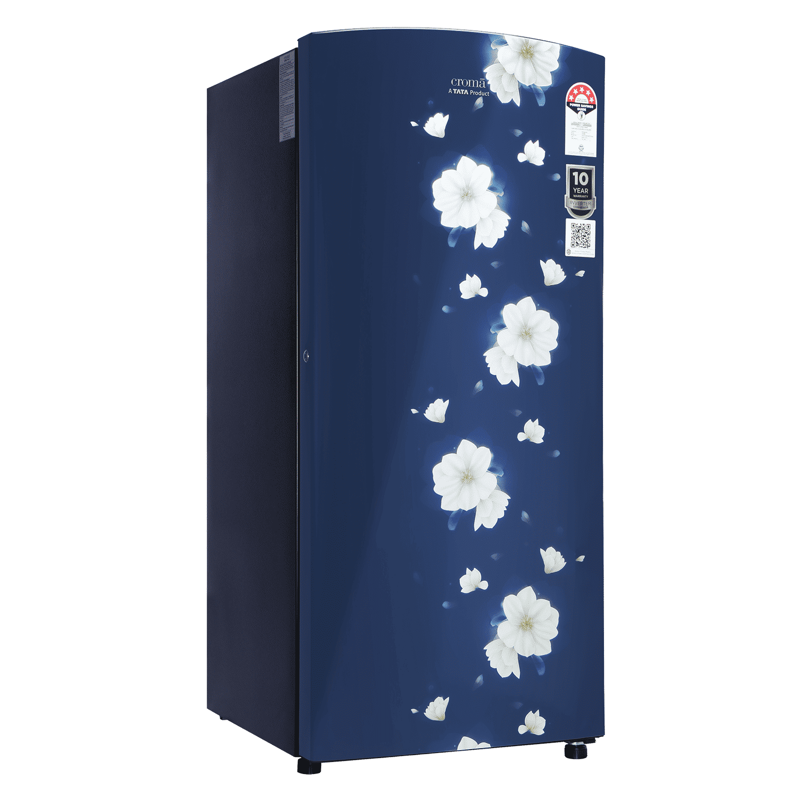 Croma 187 Litres 5 Star Direct Cool Single Door Refrigerator with Inverter Technology (CRLR187DIF302707, Floral Blue)_13