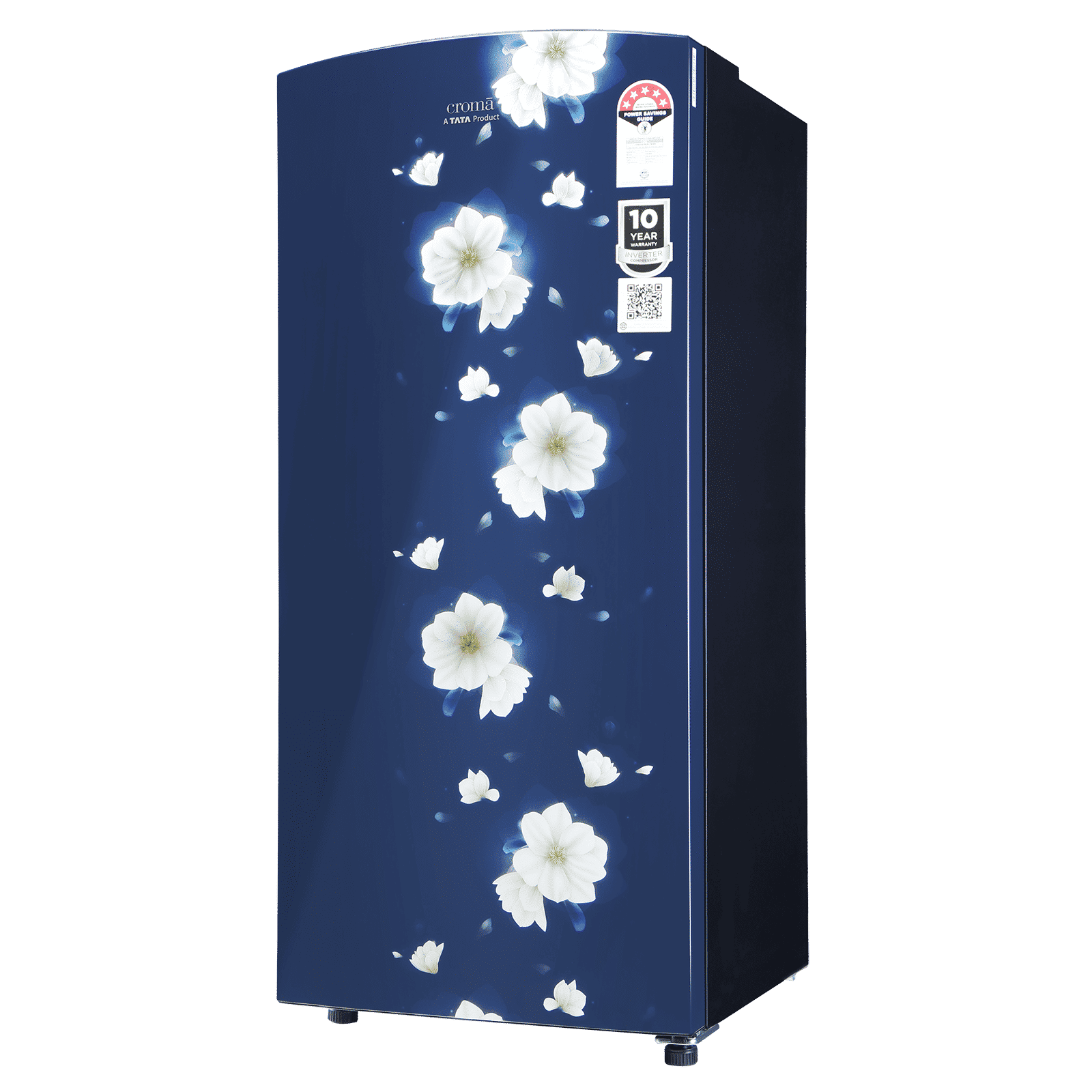 Croma 187 Litres 5 Star Direct Cool Single Door Refrigerator with Inverter Technology (CRLR187DIF302707, Floral Blue)_3