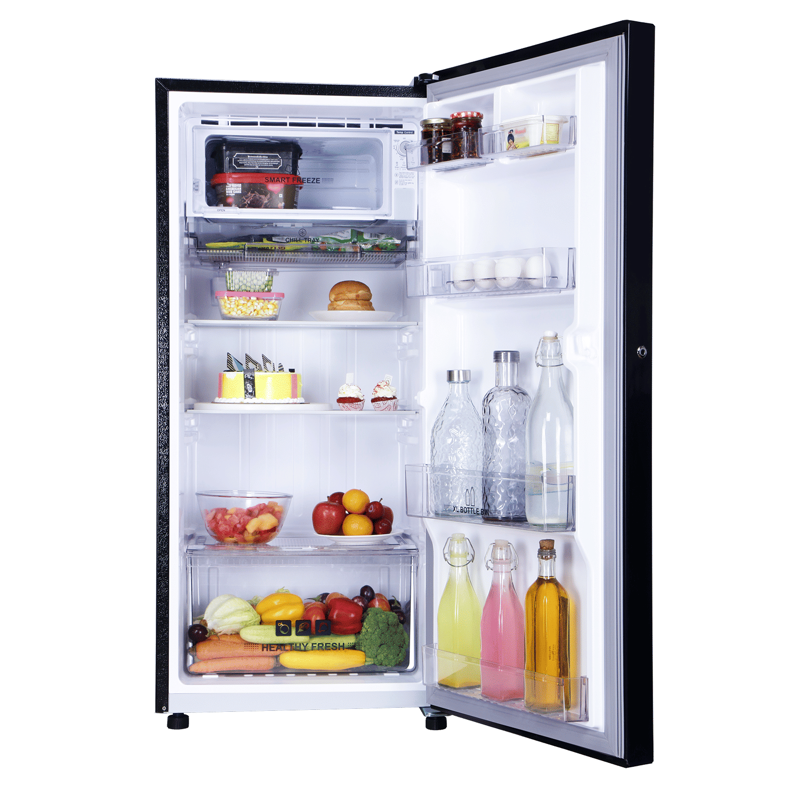 Croma 187 Litres 5 Star Direct Cool Single Door Refrigerator with Inverter Technology (CRLR187DIF302707, Floral Blue)_4