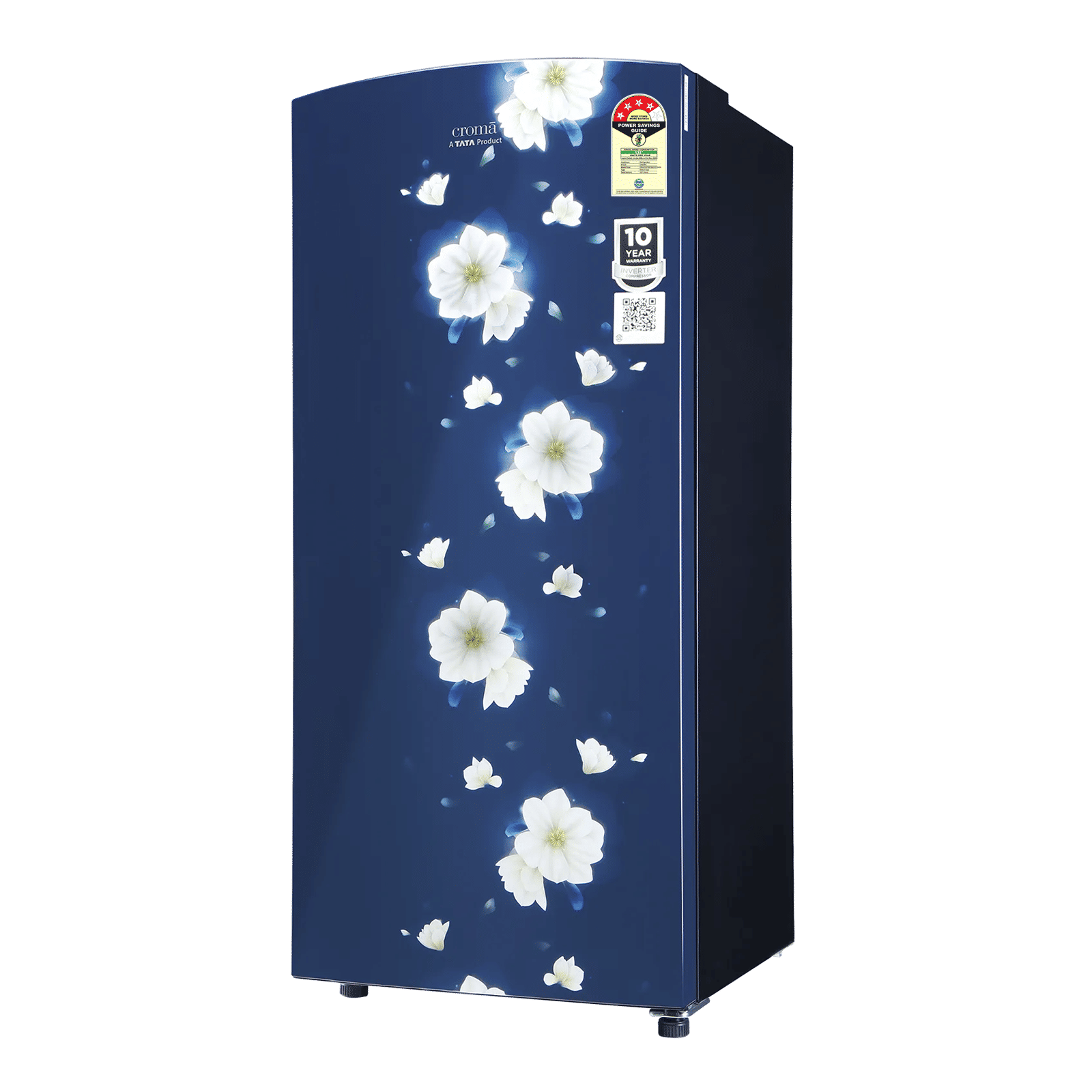 Croma 187 Litres 4 Star Direct Cool Single Door Refrigerator with Inverter Technology (CRLR187DIF302707, Floral Blue)_10