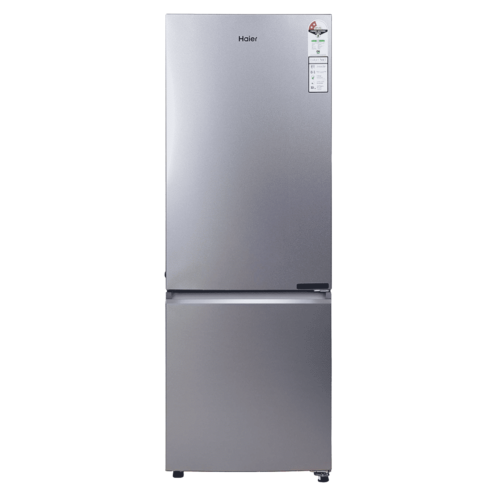 Haier 237 Litres 2 Star Frost Free Double Door Bottom Mount Convertible Refrigerator with Turbo Icing (HRB-2872IBMS-P, Moon Silver)_1