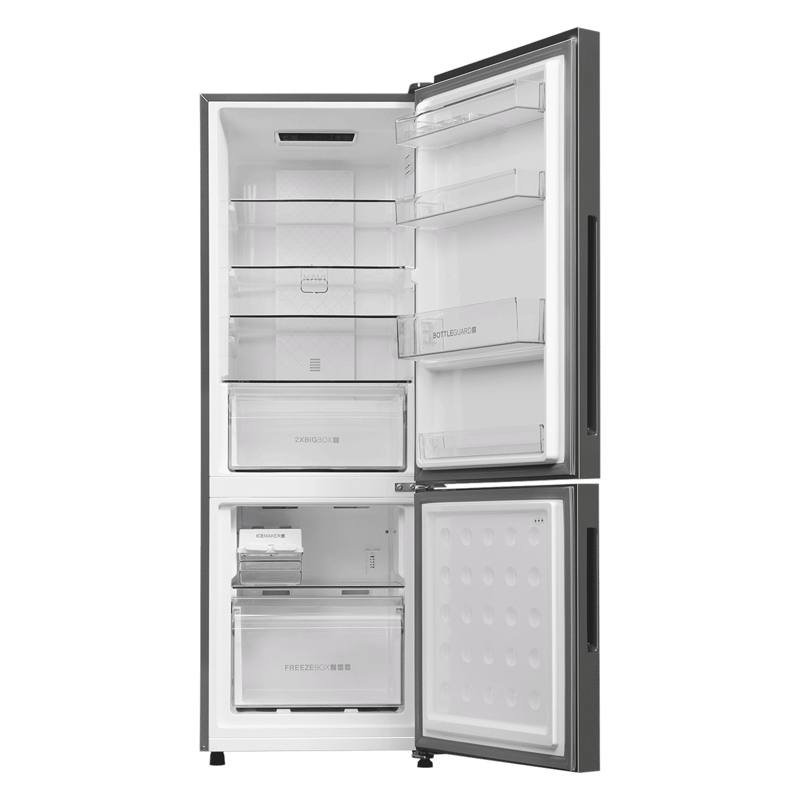 Haier 237 Litres 2 Star Frost Free Double Door Bottom Mount Convertible Refrigerator with Turbo Icing (HRB-2872IBMS-P, Moon Silver)_4