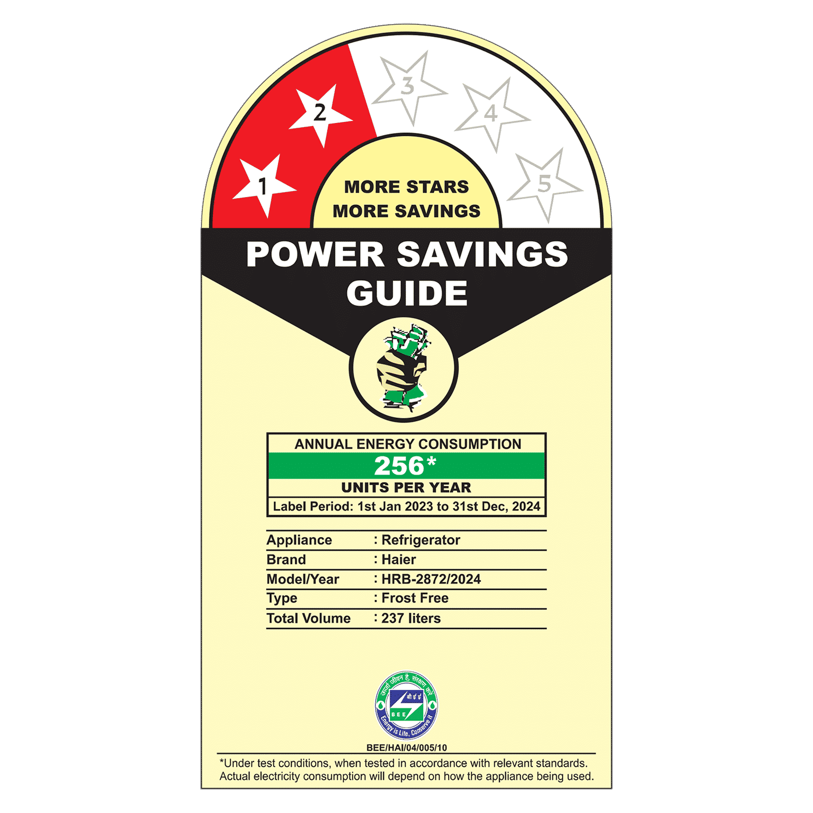 Haier 237 Litres 2 Star Frost Free Double Door Bottom Mount Convertible Refrigerator with Turbo Icing (HRB-2872IBMS-P, Moon Silver)_6