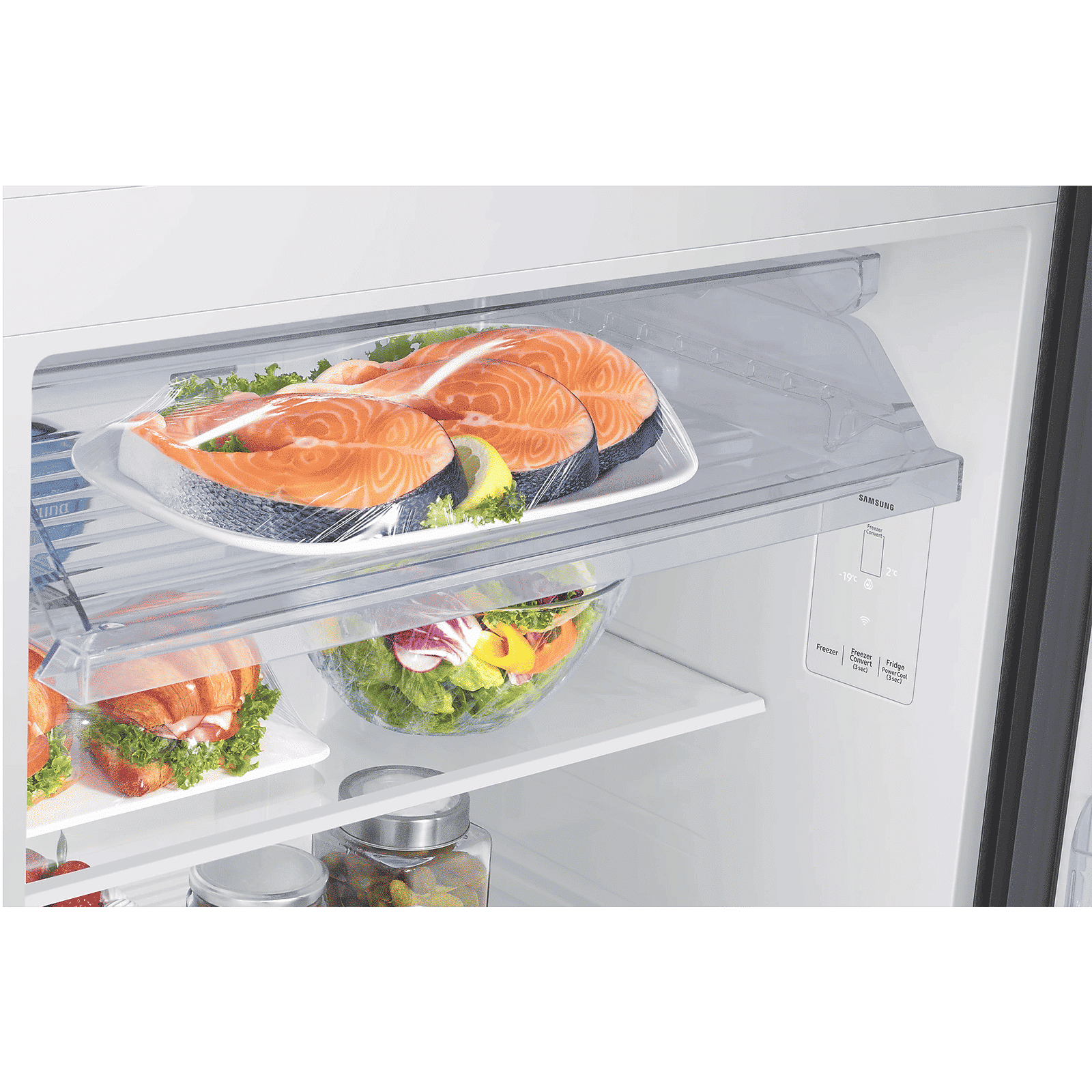 SAMSUNG 467 Litres 3 Star Frost Free Double Door Smart Wifi Enabled Refrigerator with Twin Cooling Plus Technology (RT80F51C3BHL, Black Glass)_12