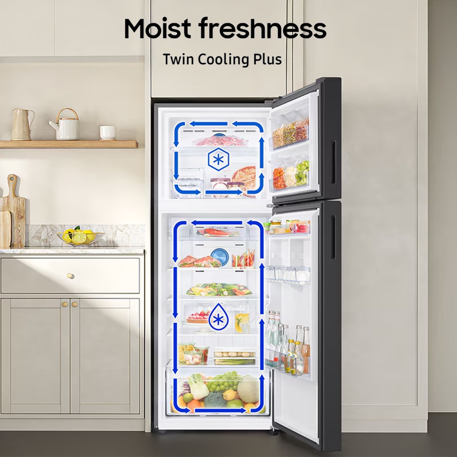 SAMSUNG 467 Litres 3 Star Frost Free Double Door Smart Wifi Enabled Refrigerator with Twin Cooling Plus Technology (RT80F51C3BHL, Black Glass)_17