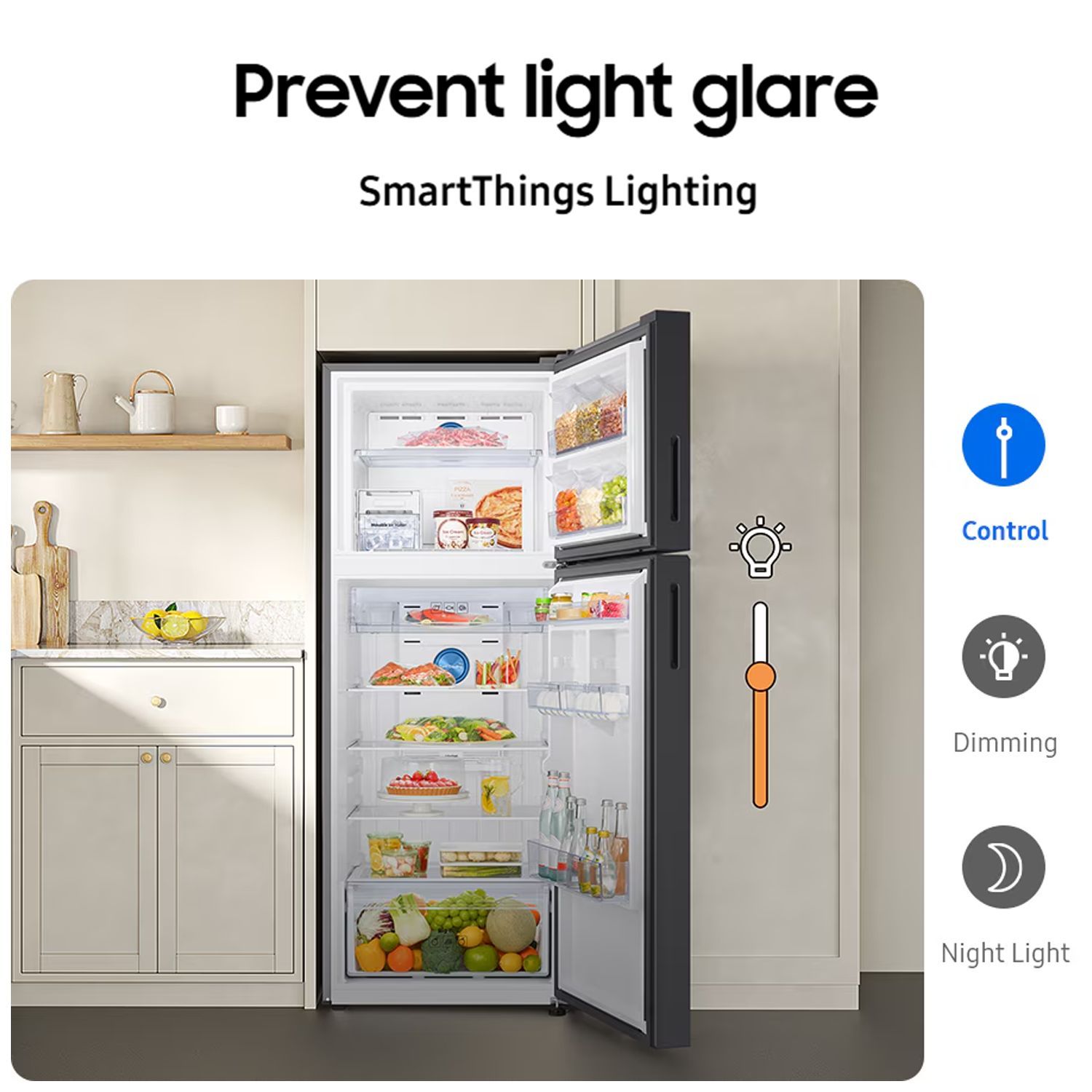 SAMSUNG 467 Litres 3 Star Frost Free Double Door Smart Wifi Enabled Refrigerator with Bespoke AI (RT80F51C3KHL, Luxe Black)_21