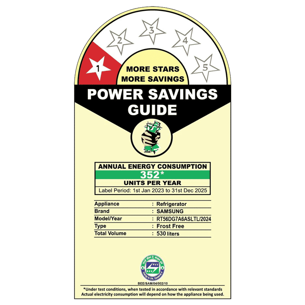 SAMSUNG Bespoke 530 Litres 1 Star Frost Free Double Door Convertible Refrigerator with Power Cool Technology (RT56DG7A6ASLTL, Real Stainless) SAMSUNG Bespoke 530 Litres 1 Star Frost Free Double Door Convertible Refrigerator with Power Cool Technology (RT56DG7A6ASLTL, Real Stainless)_7