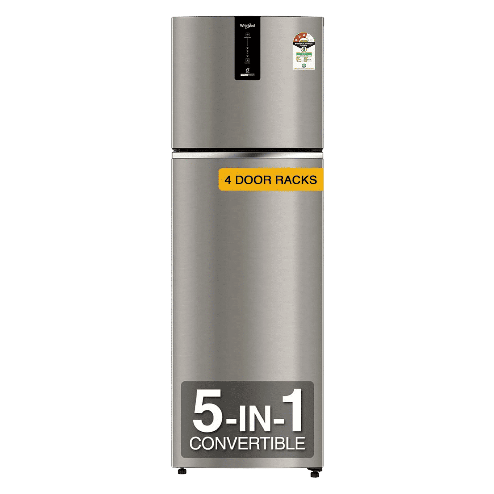 Whirlpool Intellifresh 235 Litres 3 Star Frost Free Double Door Convertible Refrigerator with 6th Sense Technology (22139, Grey)_1