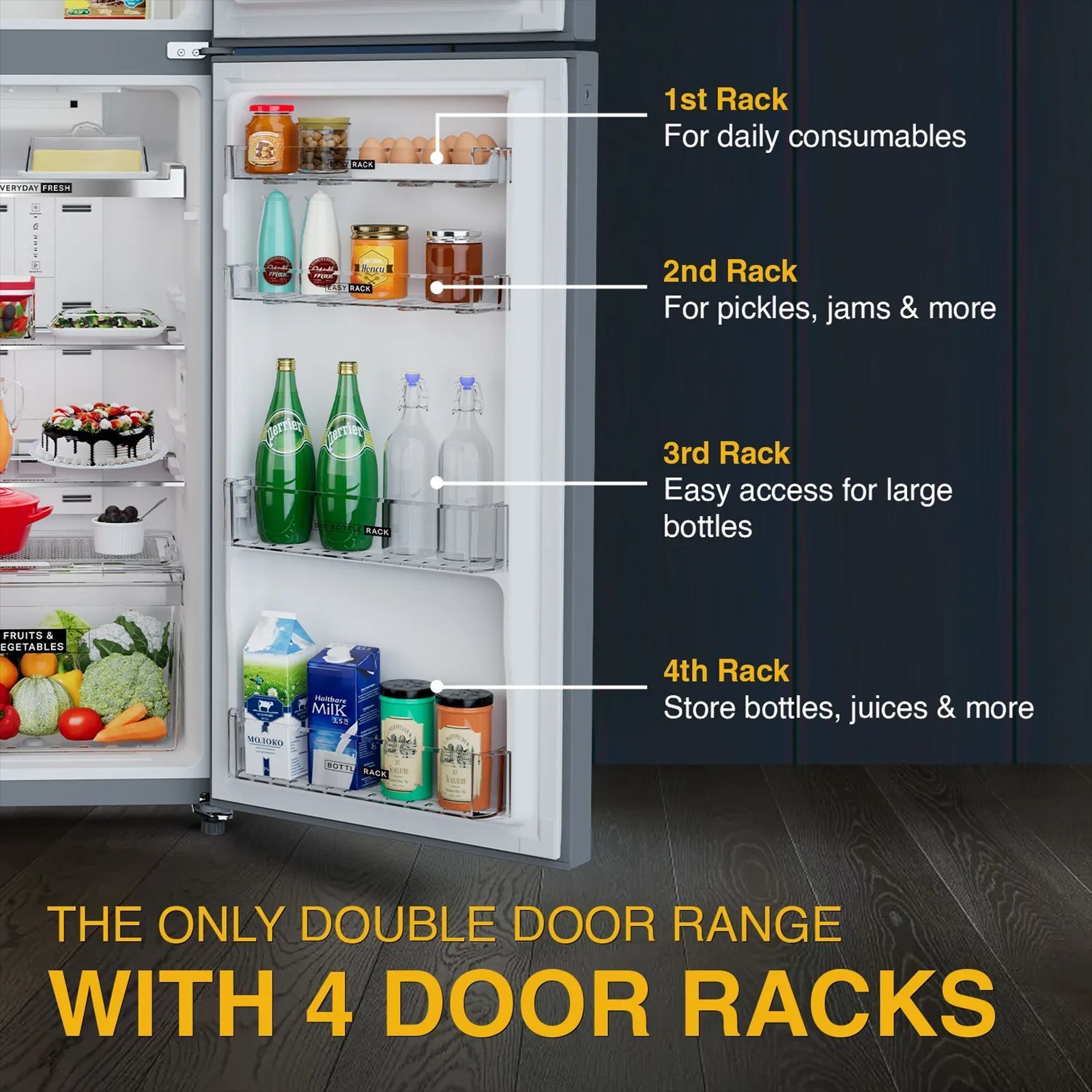 Whirlpool Intellifresh 235 Litres 3 Star Frost Free Double Door Convertible Refrigerator with 6th Sense Technology (22139, Grey)_12