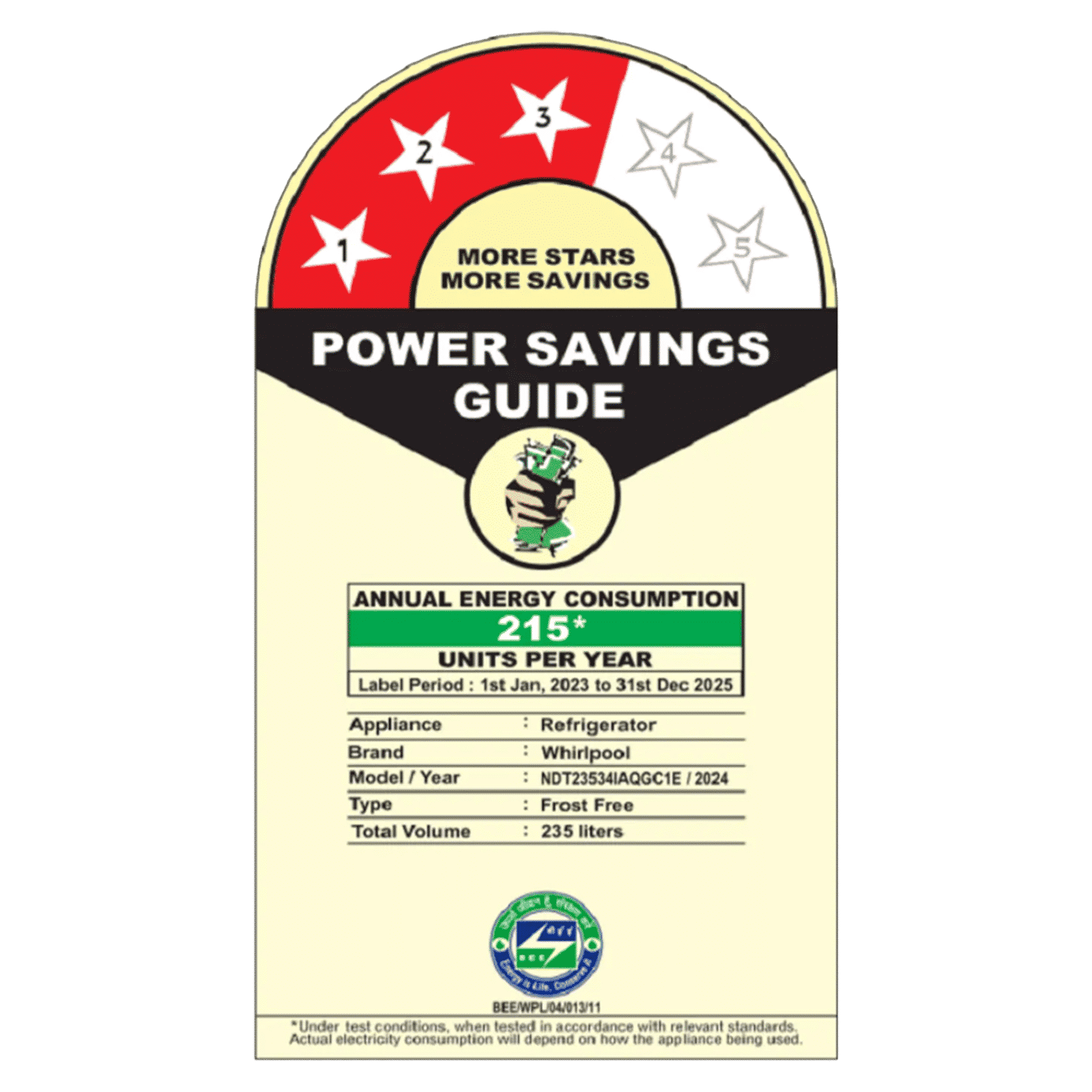 Whirlpool Intellifresh 235 Litres 3 Star Frost Free Double Door Convertible Refrigerator with 6th Sense Technology (22139, Grey)_7