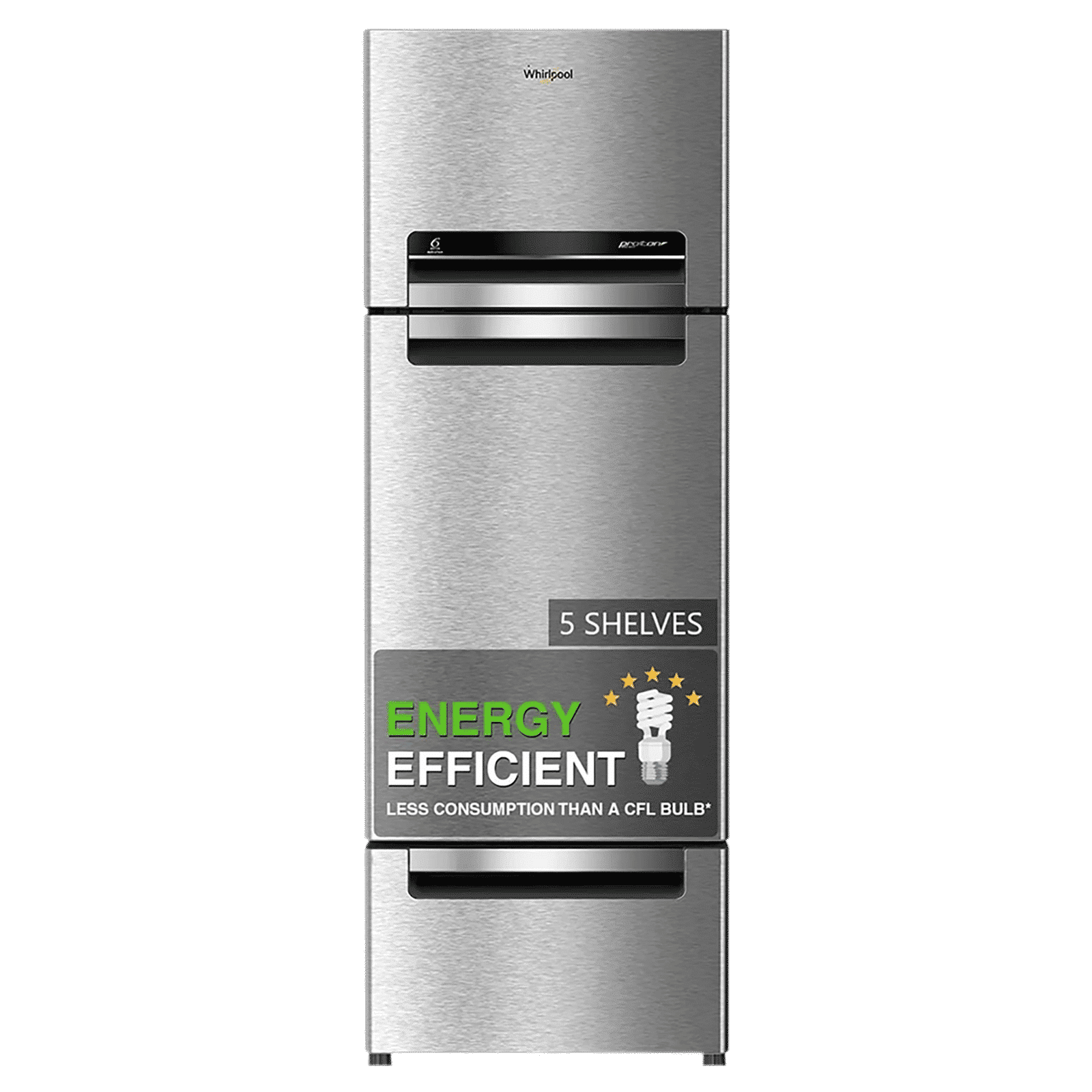 Whirlpool Protton 215 Litres Frost Free Triple Door Refrigerator with Zeolite Technology (22164, Radiant Steel) Whirlpool Protton 215 Litres Frost Free Triple Door Refrigerator with Zeolite Technology (22164, Radiant Steel)_1