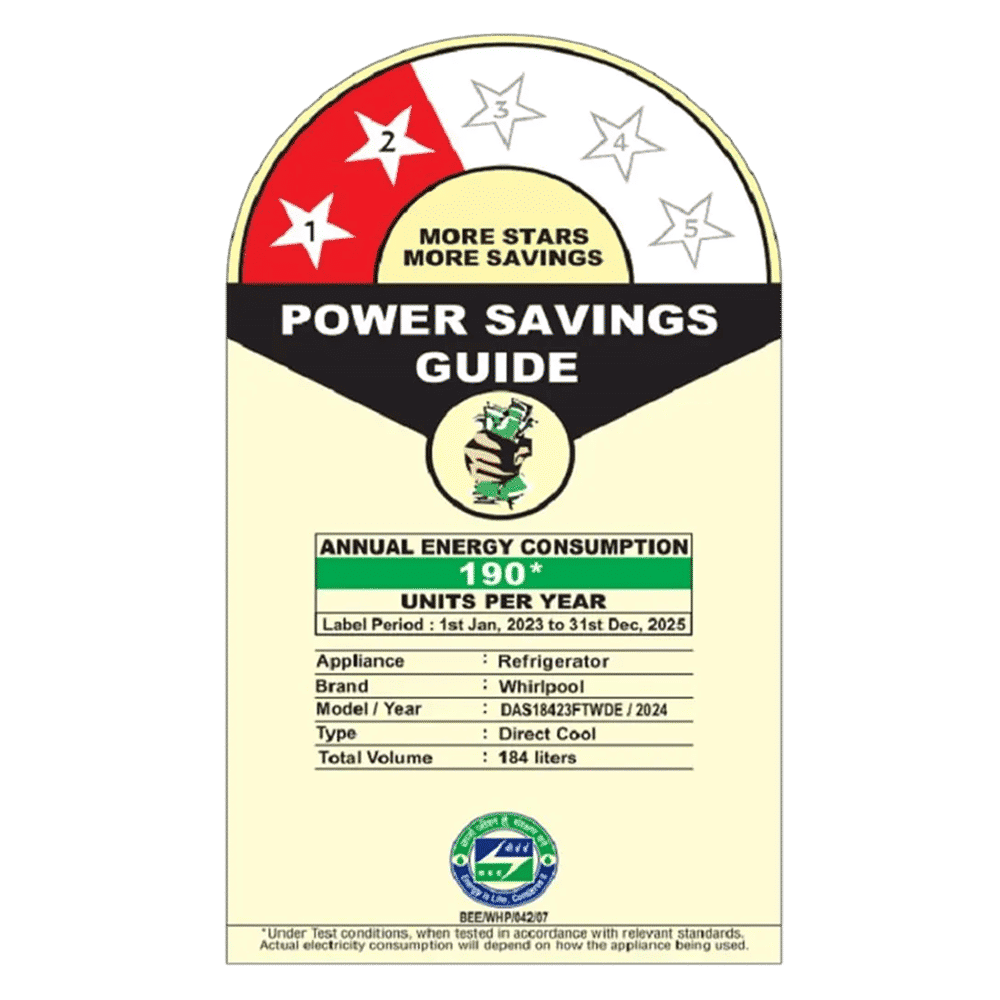 Whirlpool WDE Series 184 Litres 2 Star Direct Cool Single Door Refrigerator with Insulated Capillary Technology (72677, Wine)_2