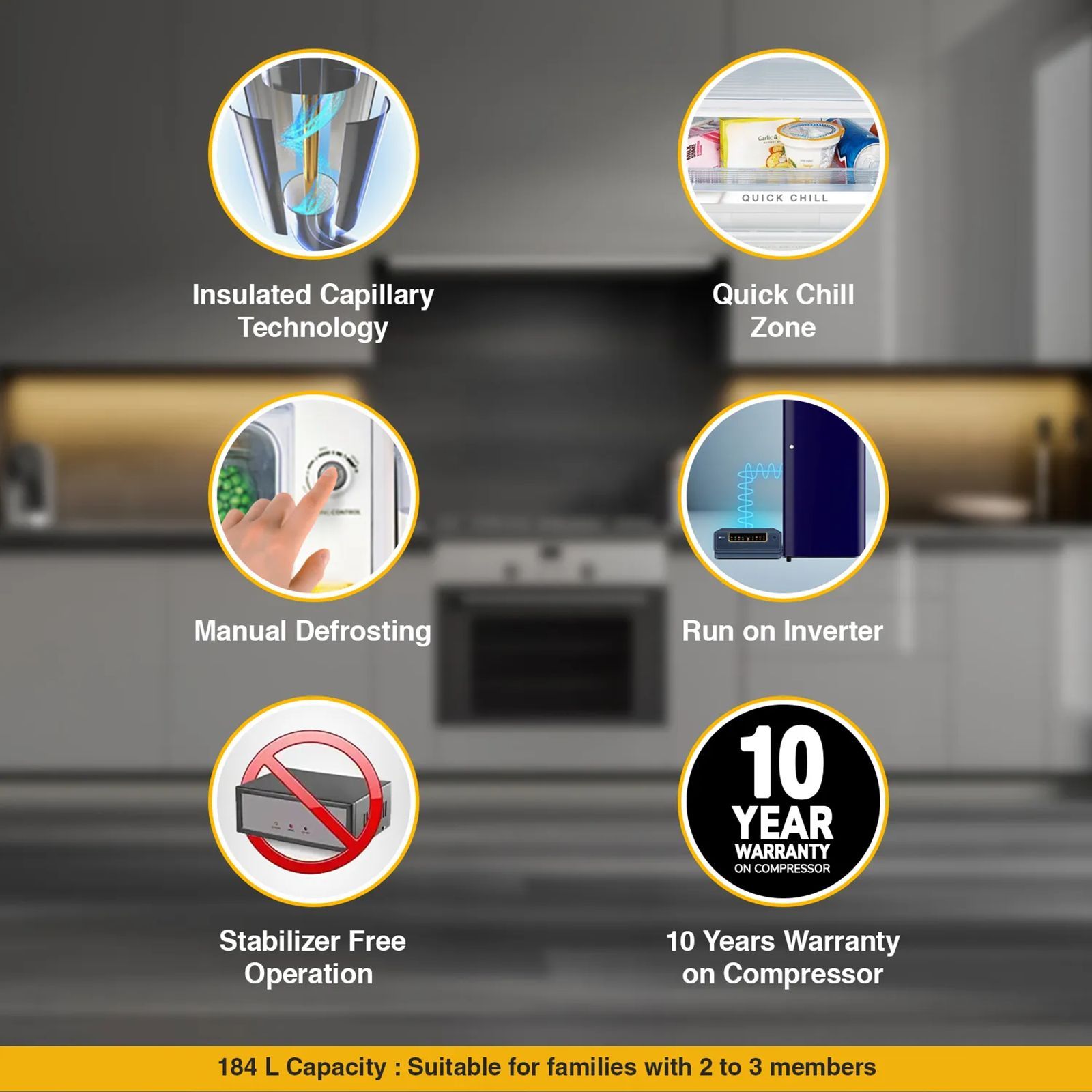 Whirlpool WDE 184 Litres 3 Star Direct Cool Single Door Refrigerator with Antibacterial Gasket (72684, Sapphire Blue)_13