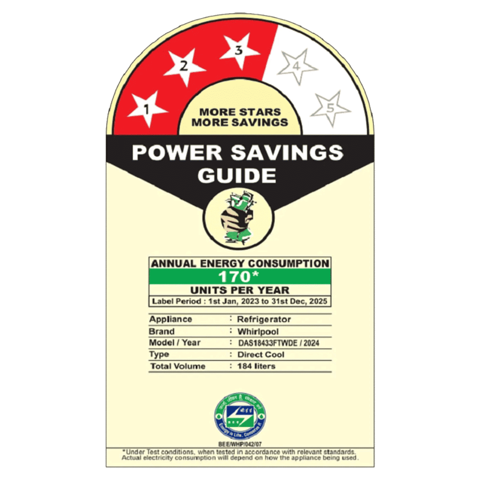 Whirlpool WDE 184 Litres 3 Star Direct Cool Single Door Refrigerator with Antibacterial Gasket (72684, Sapphire Blue)_8