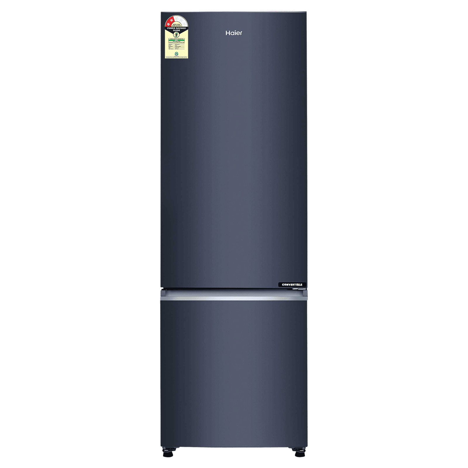 Haier 265 Litres 2 Star Frost Free Double Door Bottom Mount Convertible Refrigerator with Turbo Icing Technology (HRB-3152IBGK-P, Graphite Black)_1