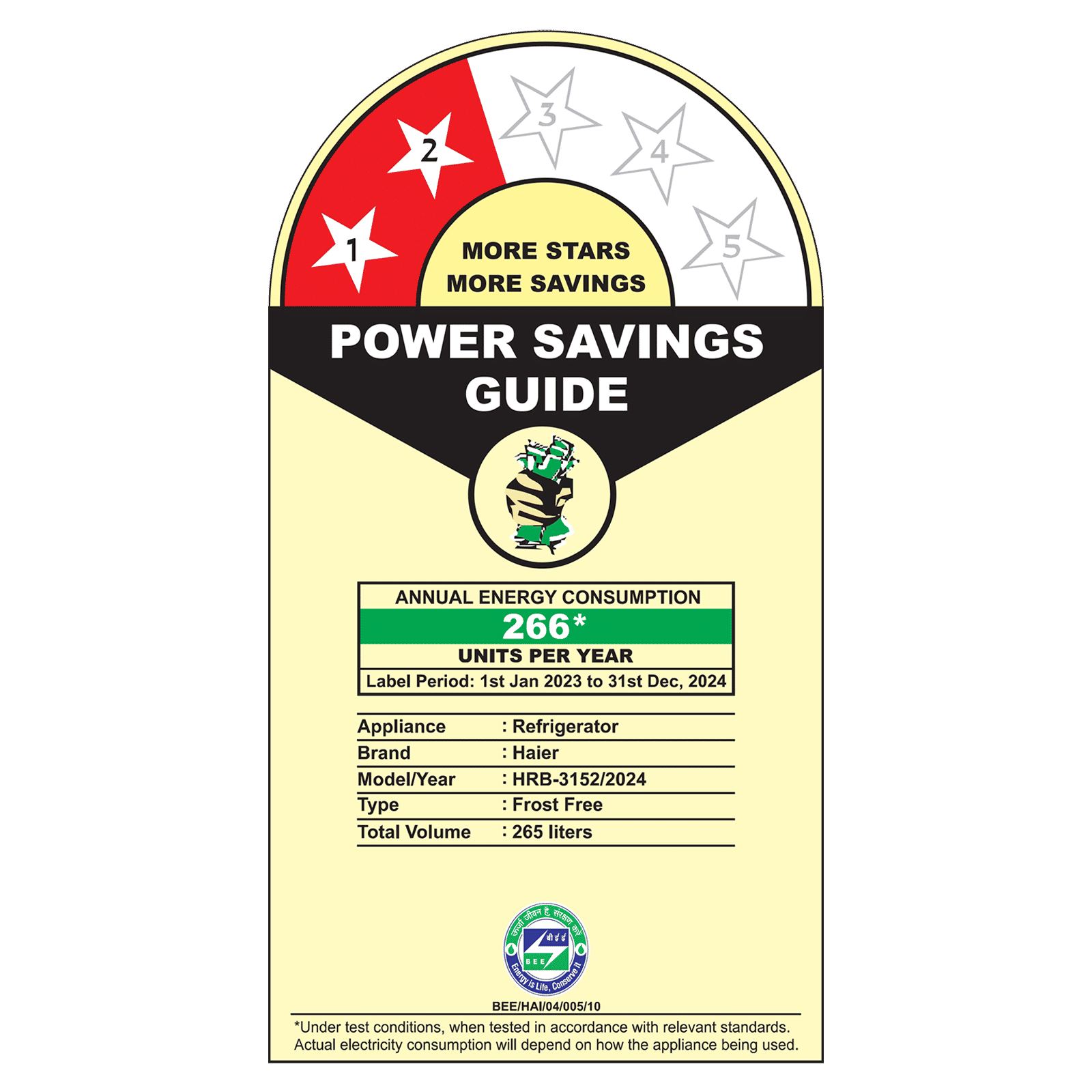 Haier 265 Litres 2 Star Frost Free Double Door Bottom Mount Convertible Refrigerator with Turbo Icing Technology (HRB-3152IBGK-P, Graphite Black)_6