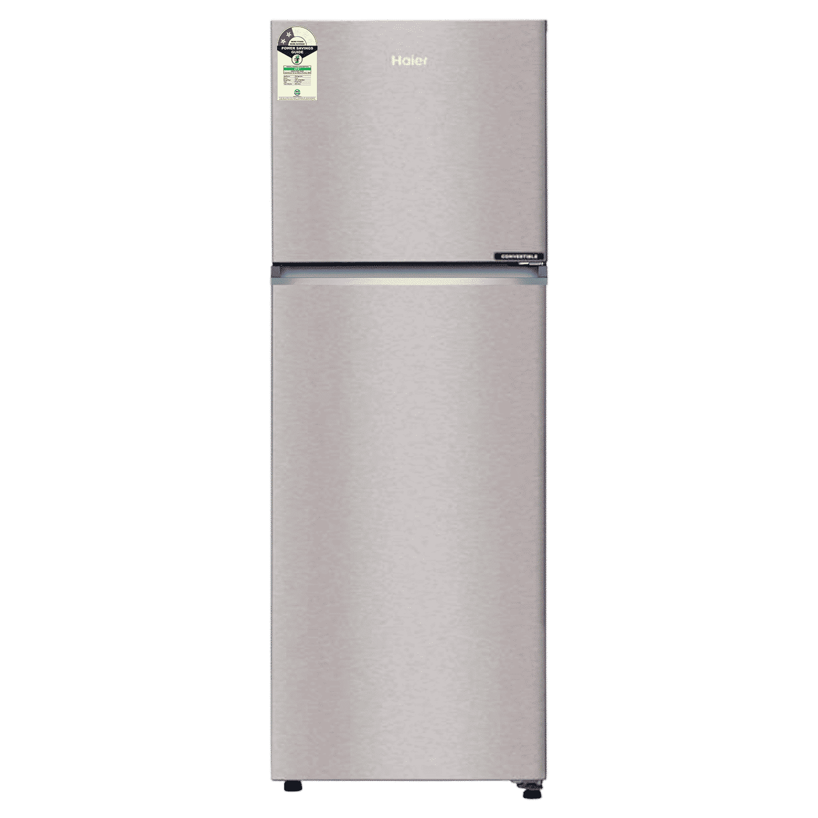 Haier 268 Litres 2 Star Frost Free Double Door Convertible Refrigerator with Turbo Icing Technology (HRF-3182IBNS-P, Nickel Steel)_1